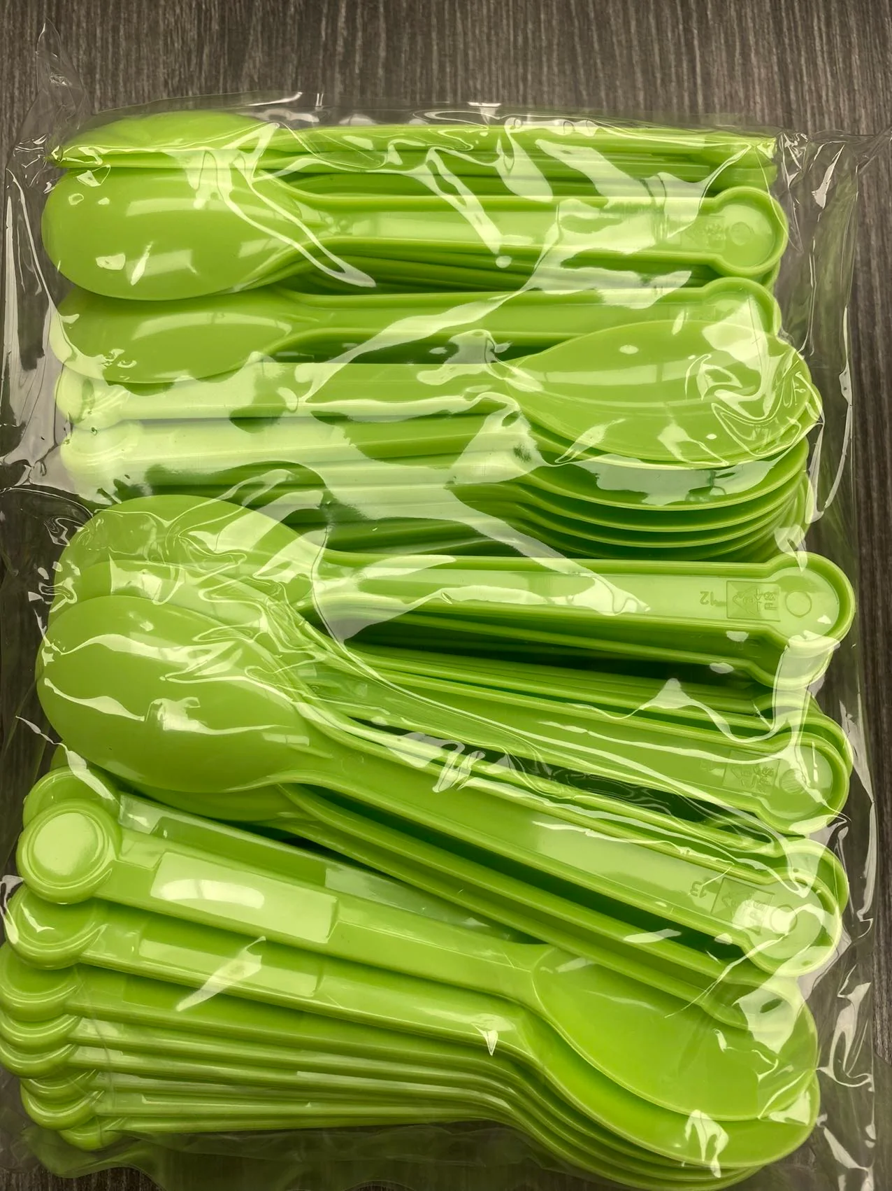 PS Spoon (Green) 100pc x 20pkt (2000 Spoons) per Case - Item #99-9375 - Image 3
