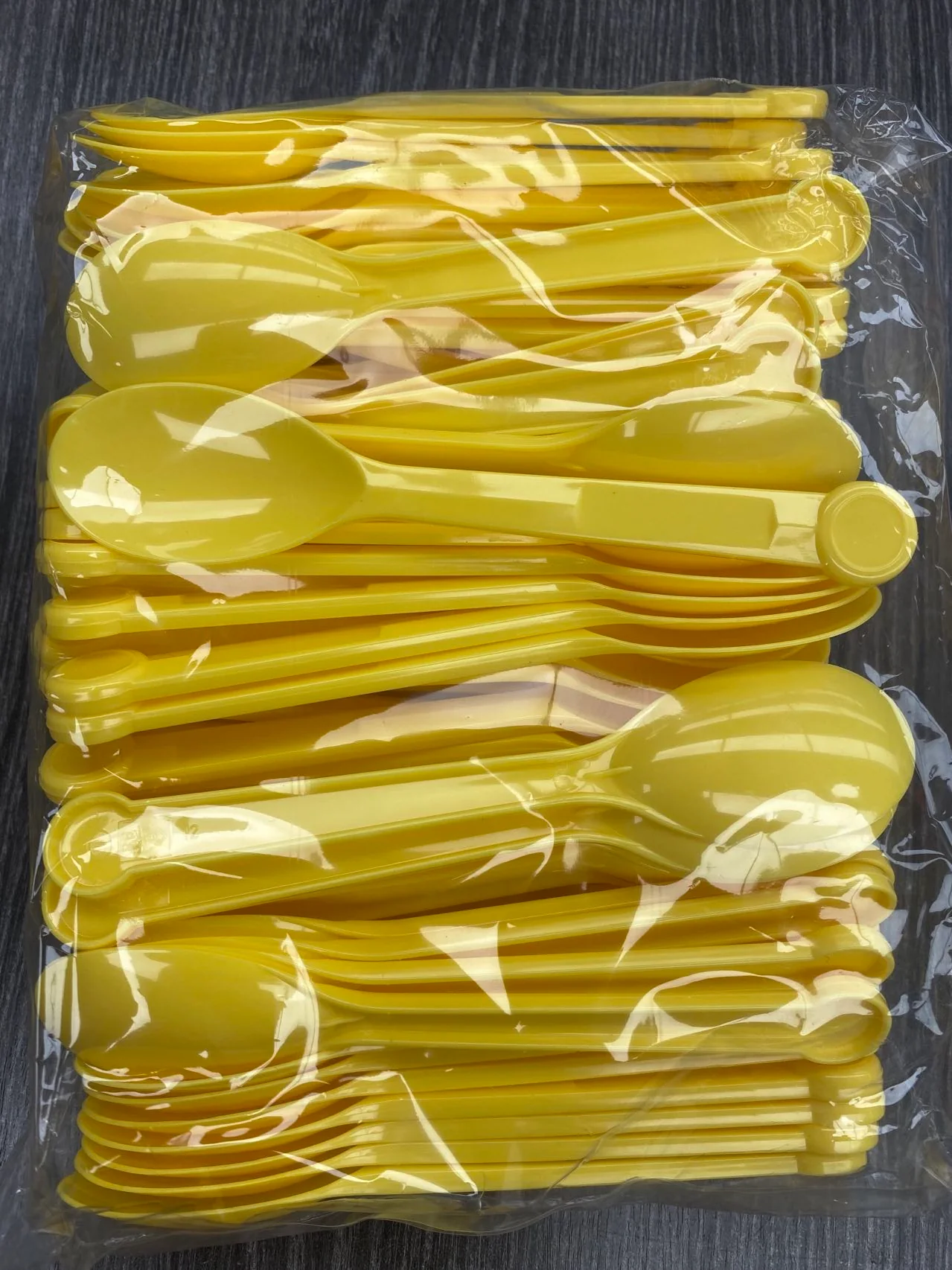 PS Spoon (Yellow) 100pc x 20pkt (2000 Spoons) per Case - Item #99-9374 - Image 2