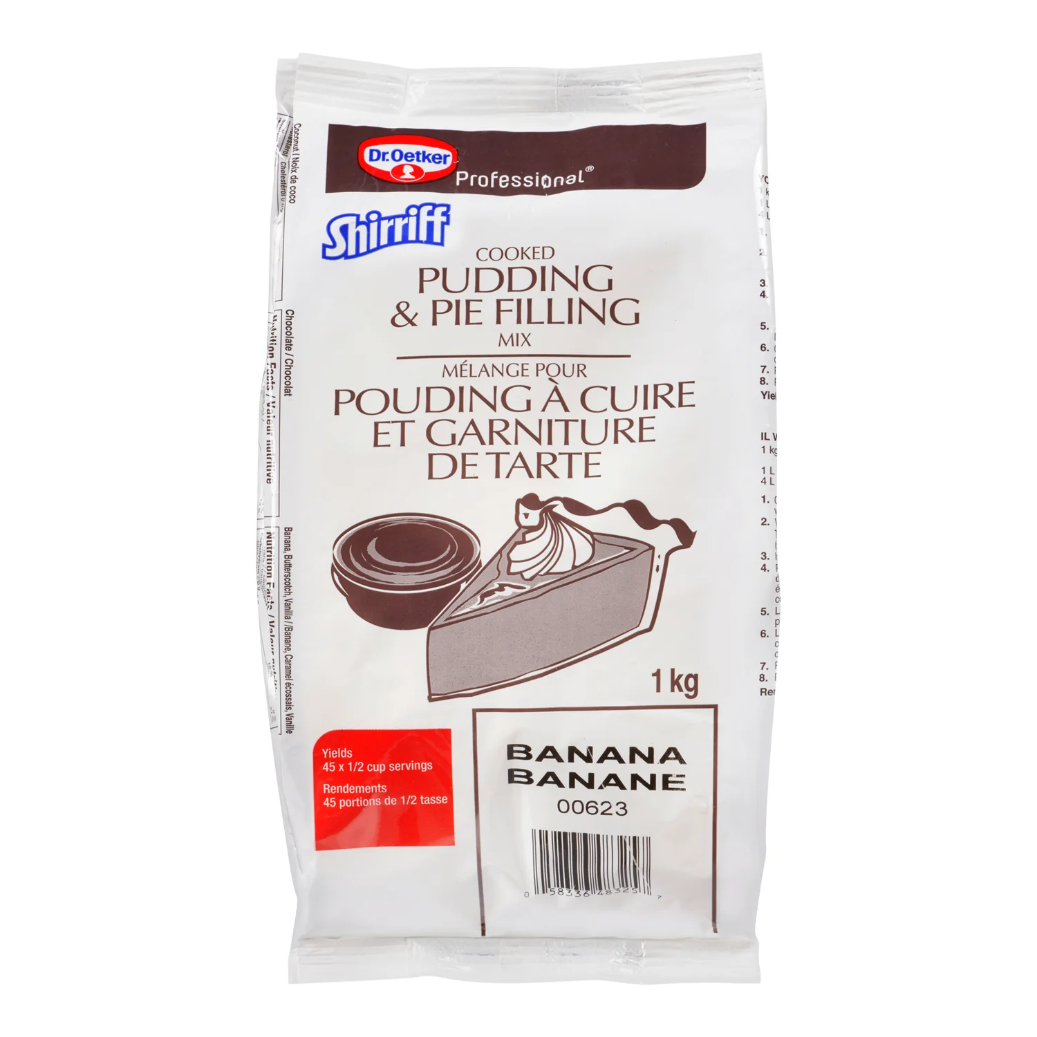 Pudding Banana Cream Powder - 2 x 1 kg - Shirriff - Baking Mixes and Ingredients - Canadian Distribution - Ships Free Within Canada on Orders Above CAD $199