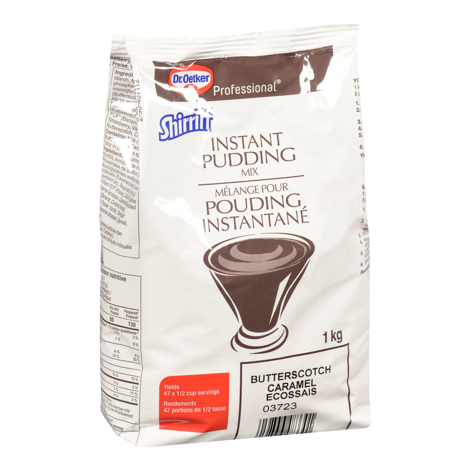 Pudding Butterscotch Powder Instant - 2 x 1 kg - Shirriff - Baking Mixes and Ingredients - Canadian Distribution - Ships Free Within Canada on Orders Above CAD $199