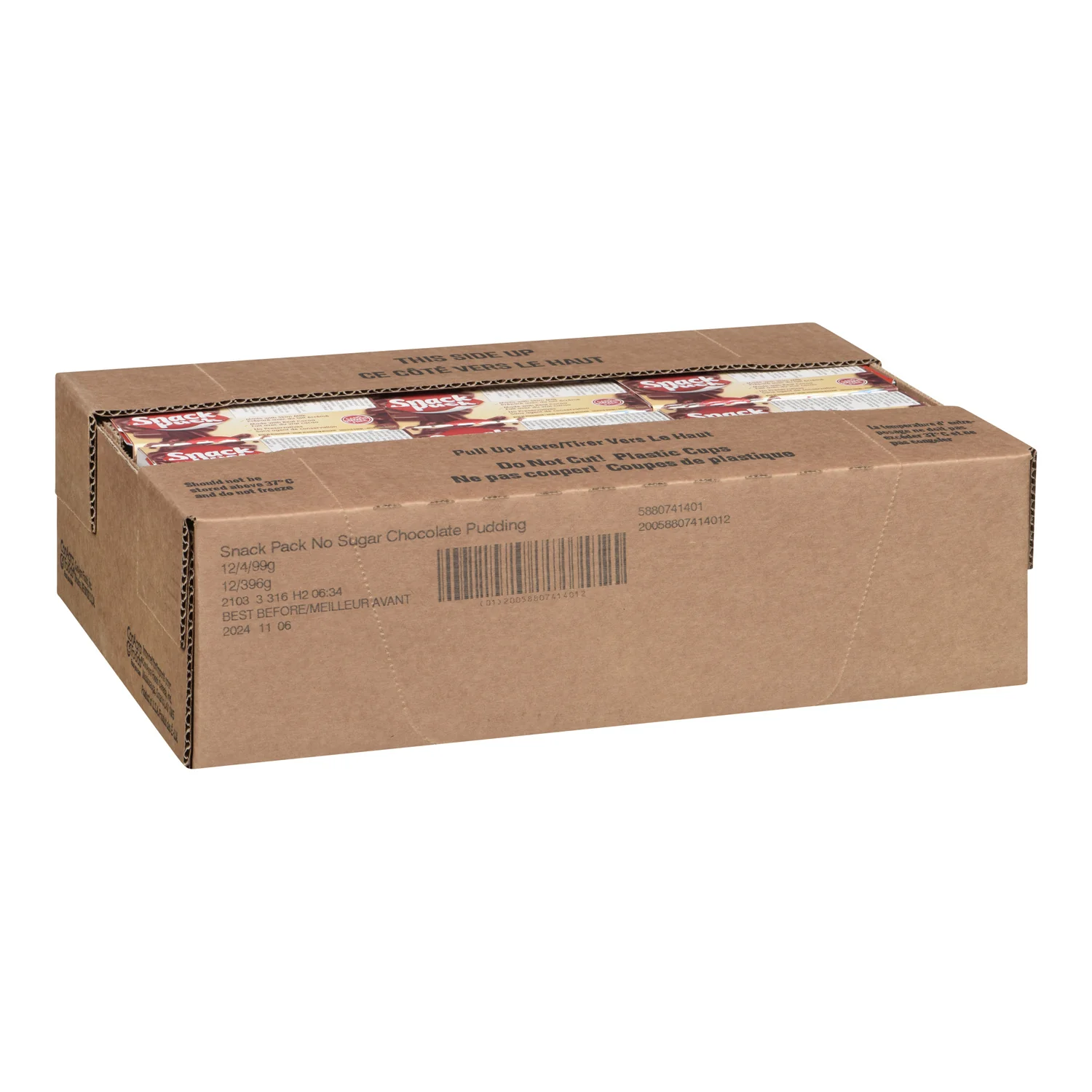 Pudding Chocolate No Sugar Added - 48 x 99 g - Snack Pack - Baking Mixes and Ingredients - Canadian Distribution - Ships Free Within Canada on Orders Above CAD $199 - Image 3