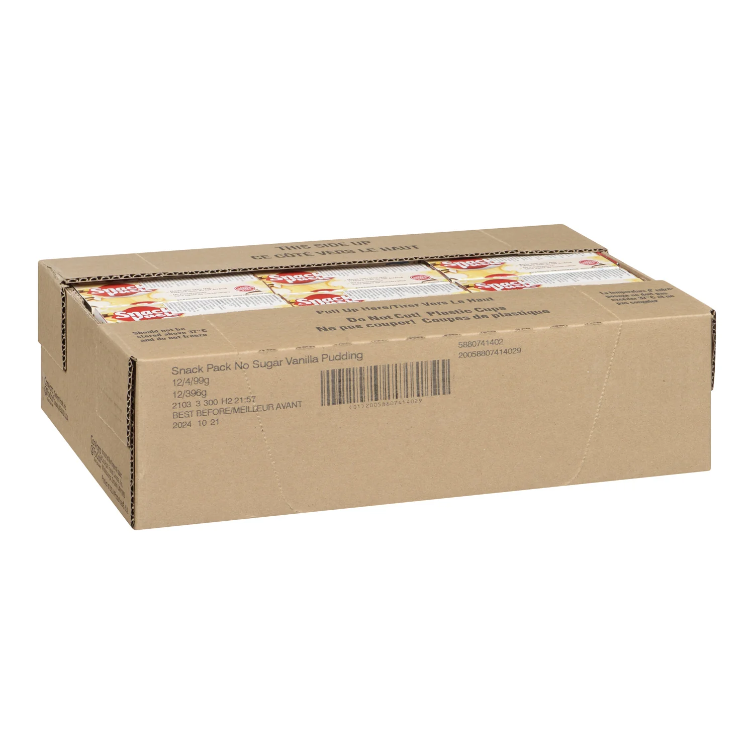Pudding Vanilla No Sugar Added - 48 x 99 g - Snack Pack - Baking Mixes and Ingredients - Canadian Distribution - Ships Free Within Canada on Orders Above CAD $199 - Image 2