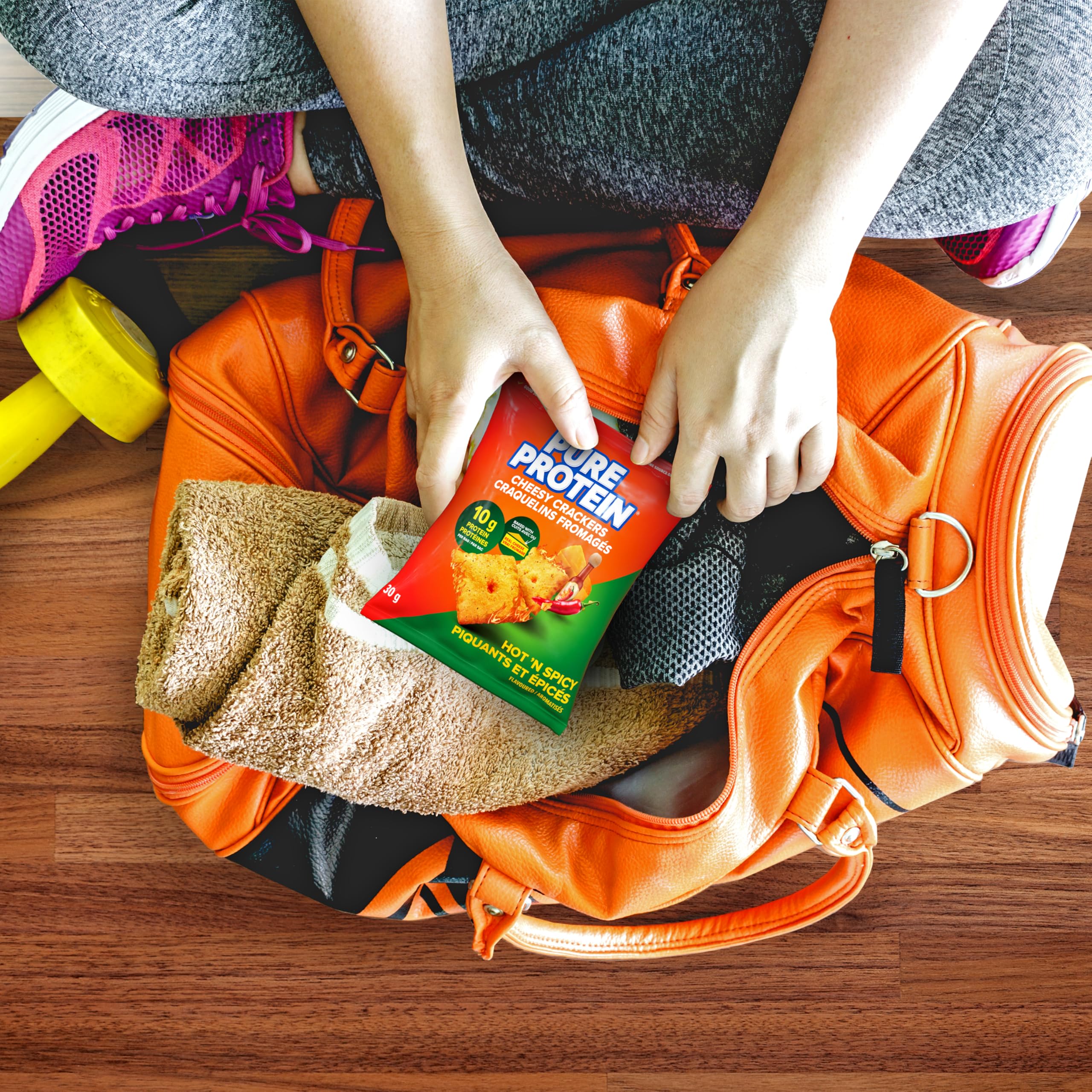Pure Protein Hot & Spicy Cheesy Crackers - 10g Protein Per Serving, 8-Pack - Canadian Distribution - Ships Free Within Canada on Orders Above CAD $199 - Image 3