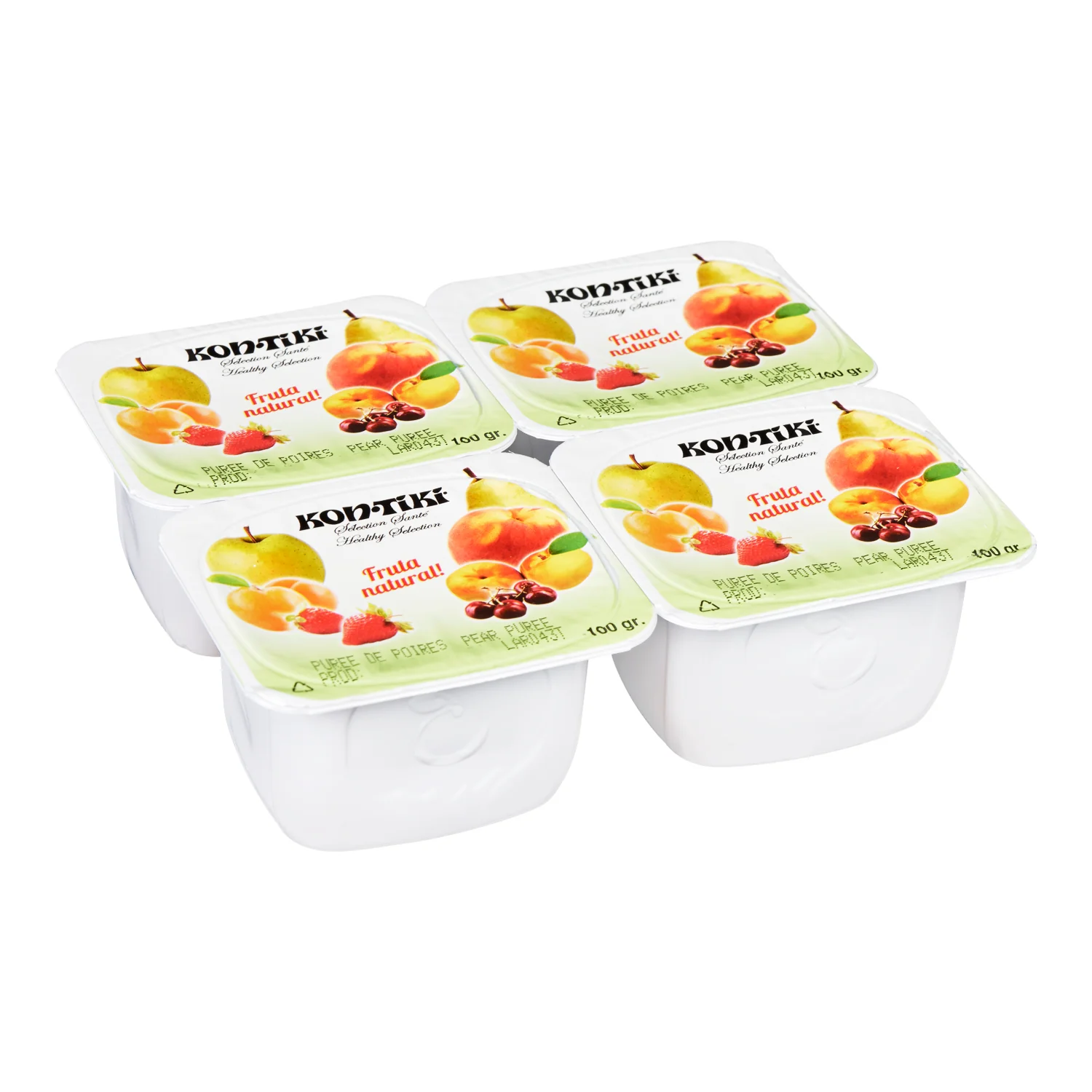 Puree Pear - 48 x 100 mL - Kontiki - Restaurant and Foodservice Ingredients - Canadian Distribution - Ships Free Within Canada on Orders Above CAD $199