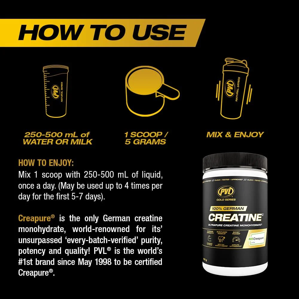 PVL – Creapure Creatine Monohydrate Powder – Unflavored – 410 g, 82 Servings – Ships Free Within Canada on Orders Above CAD $199 - Image 5