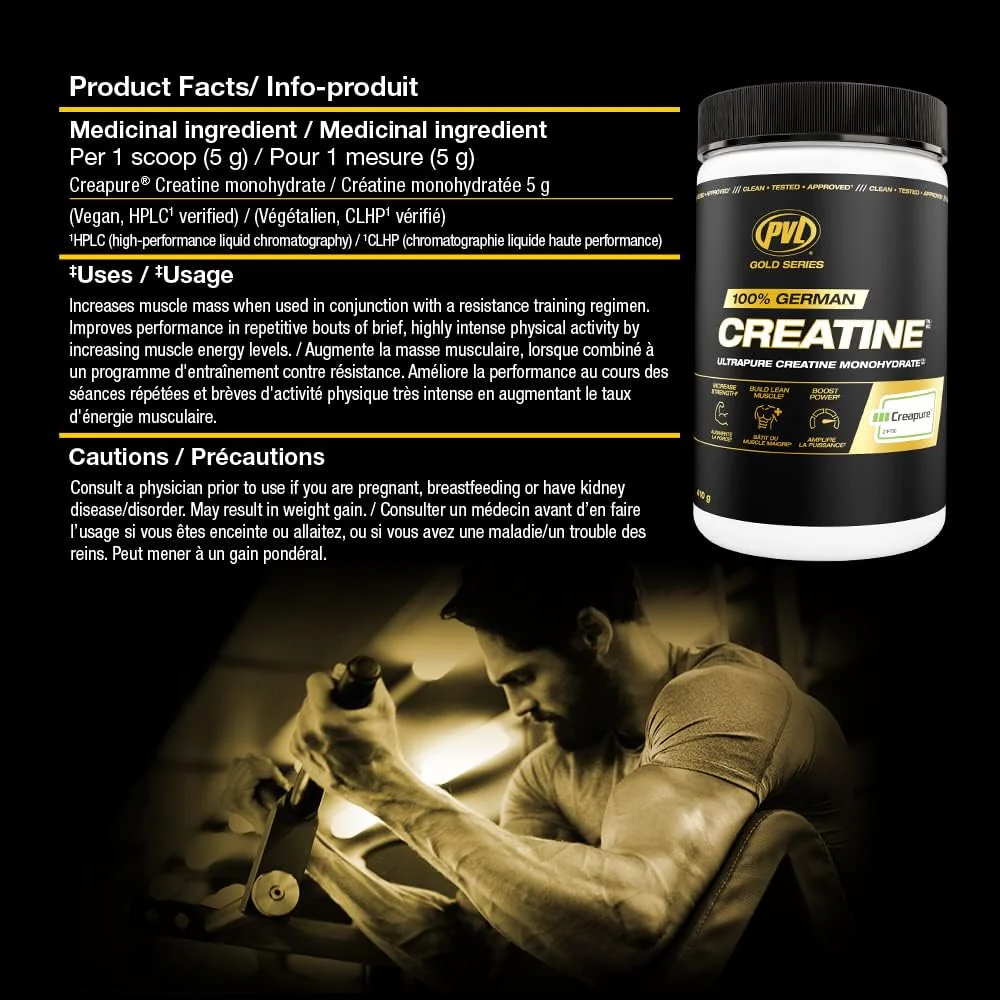 PVL – Creapure Creatine Monohydrate Powder – Unflavored – 410 g, 82 Servings – Ships Free Within Canada on Orders Above CAD $199 - Image 6