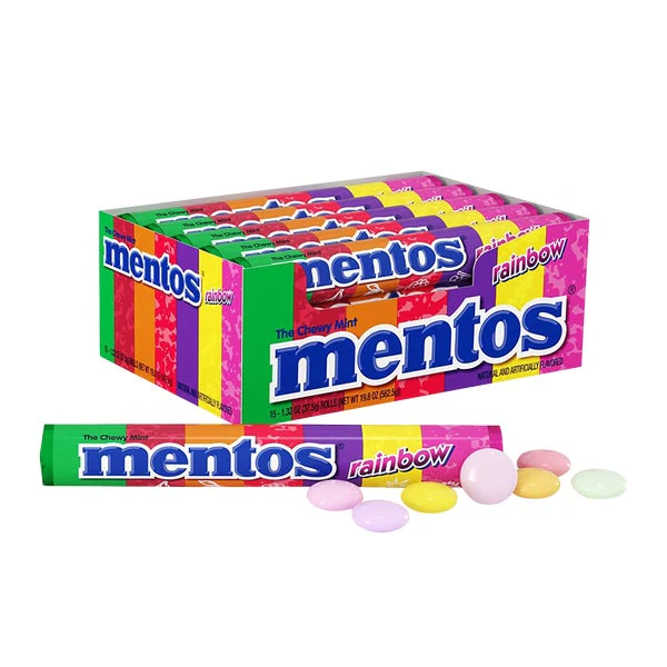 Rainbow - 80 × 37.4 g - Mentos - Canadian Distribution - Ships Free Within Canada on Orders Above CAD $199