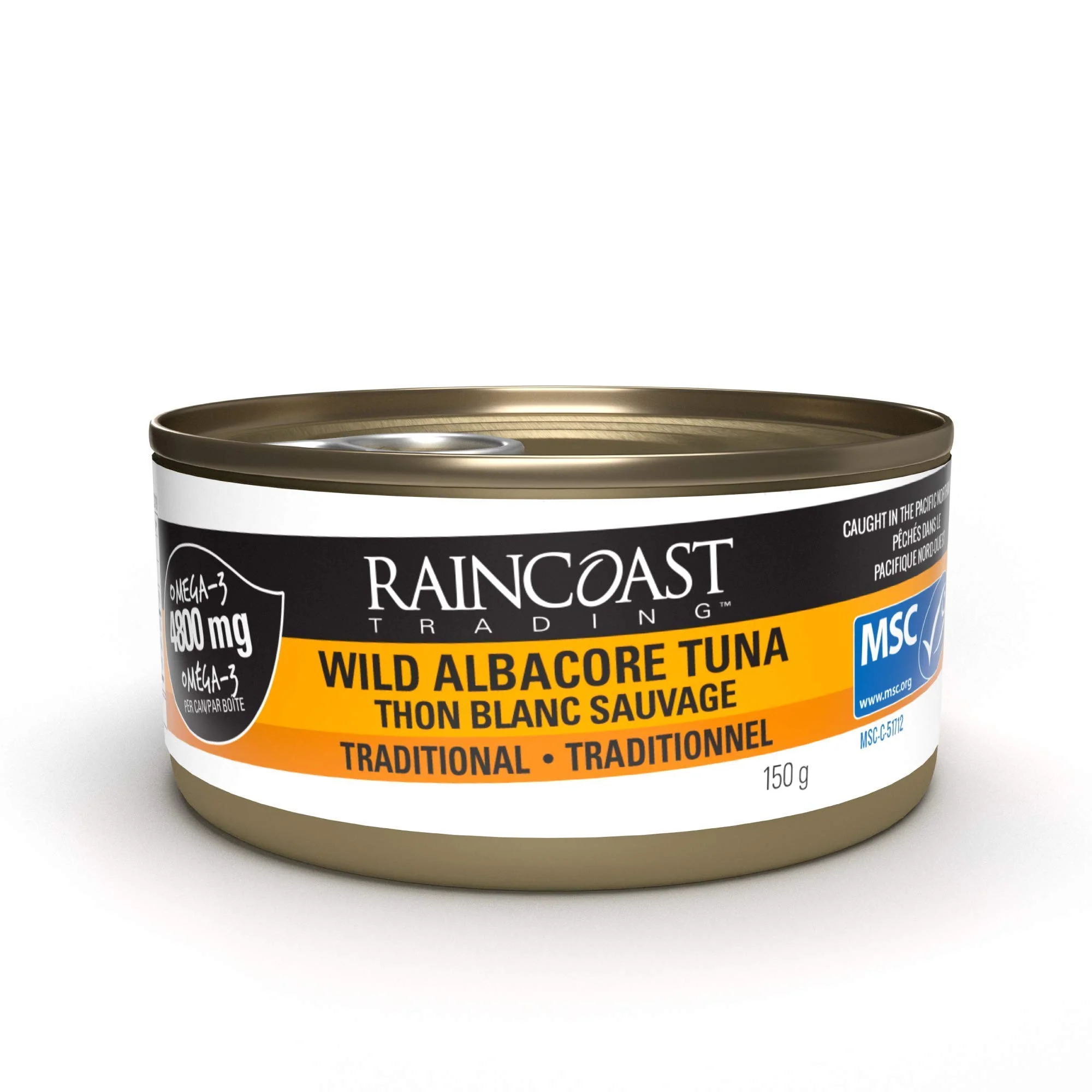 Raincoast Trading Solid White Albacore Tuna – 12 Can Case - Canadian Distribution - Ships Free Within Canada on Orders Above CAD $199