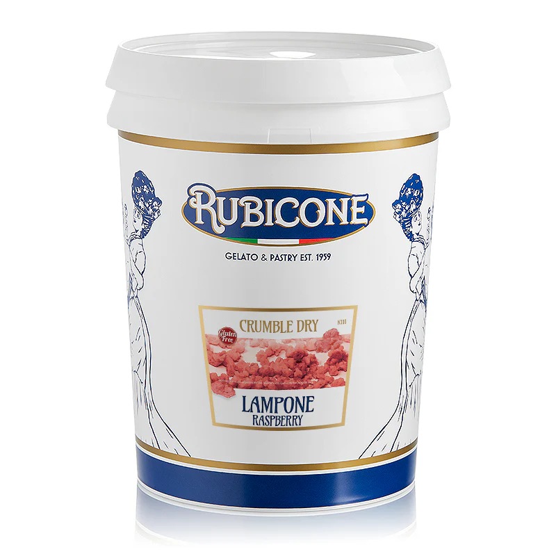 Raspberry Dry Crumble - 3 KG Bucket - Rubicone Canada - Ships Free Within Canada on Orders Above CAD $199