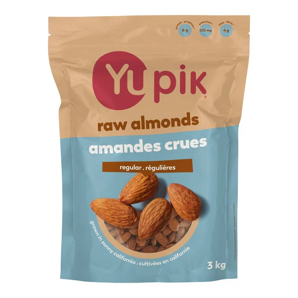 Raw Almonds - 4 x 3 kg - Yupik - Canadian Distribution - Ships Free Within Canada on Orders Above CAD $199