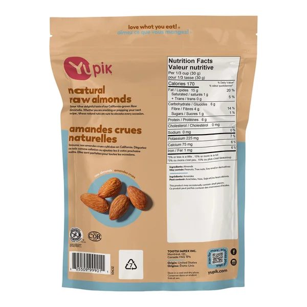 Raw Almonds - 4 x 3 kg - Yupik - Canadian Distribution - Ships Free Within Canada on Orders Above CAD $199 - Image 2