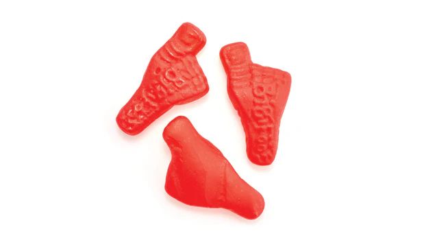 Red Big Foot Jelly Candies - 22 LB Box - Premium Ice Cream and Dessert Toppings, Mix-Ins and Inclusions - Ships Free Within Canada on Orders Above CAD $199