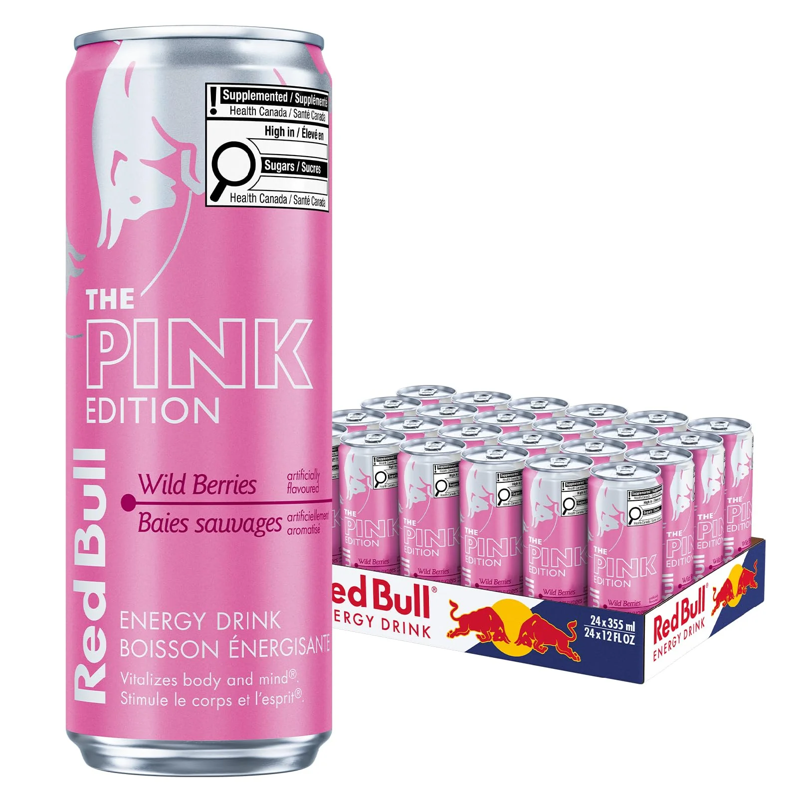 Red Bull Energy Drink Wild Berries Edition, 355ml (24-Pack) - Canadian Distribution - Ships Free Within Canada on Orders Above CAD $199