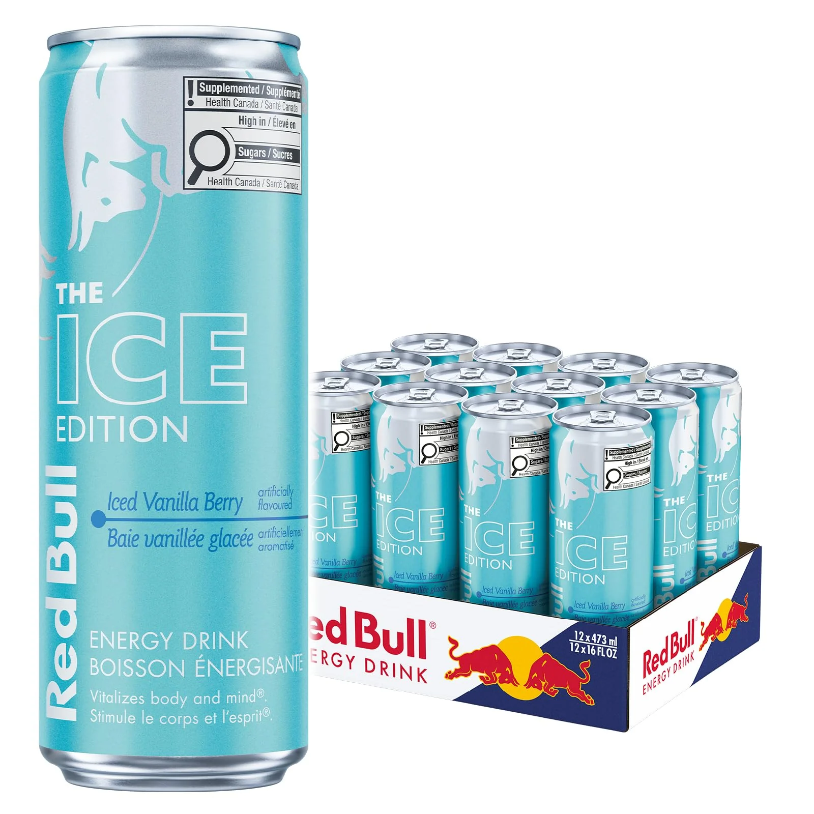 Red Bull Ice Edition Iced Vanilla Berry Energy Drink, 473ml (12 Pack) - Canadian Distribution - Ships Free Within Canada on Orders Above CAD $199