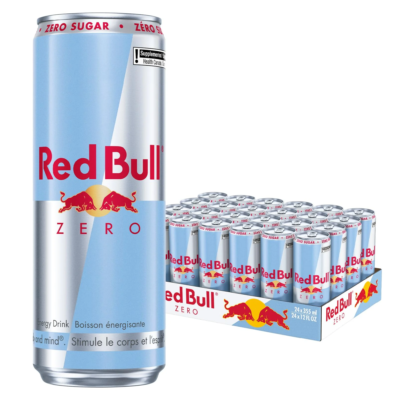 Red Bull Zero Sugar Energy Drink, 355 ml (24 Pack) - Canadian Distribution - Ships Free Within Canada on Orders Above CAD $199