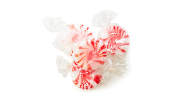 Red Pinwheel Mints - 26 LB Box - Premium Ice Cream and Dessert Toppings, Mix-Ins and Inclusions - Ships Free Within Canada on Orders Above CAD $199