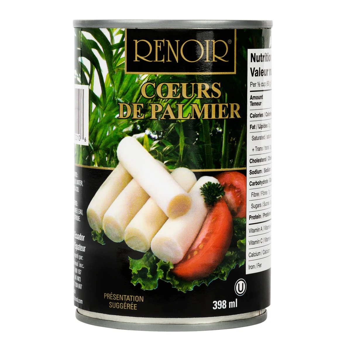 Renoir Hearts of Palm - 16 × 398 mL - Grocery and Food Items - Canadian Distribution - Ships Free Within Canada on Orders Above CAD $199