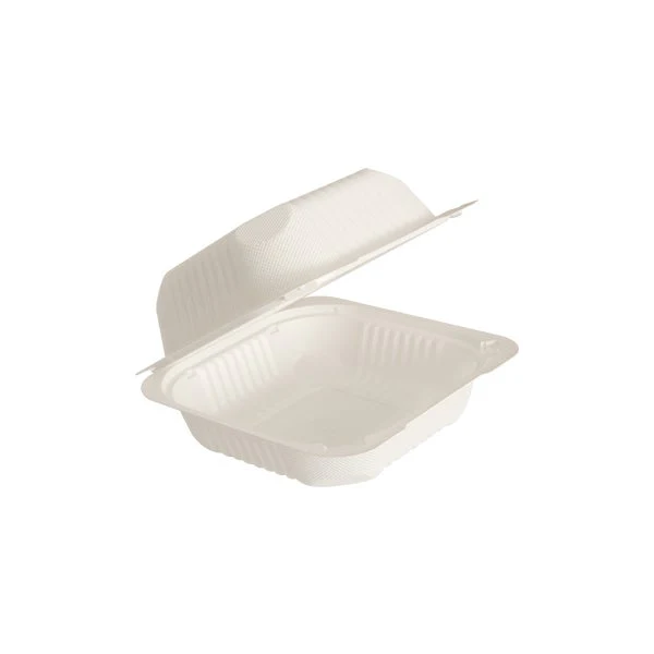 Resto Hinged Container 6 in × 6 in - Pack of 300  - Disposables, Restaurant Packaging and Take-Out Supplies - Canadian Distribution - Ships Free Within Canada on Orders Above CAD $199