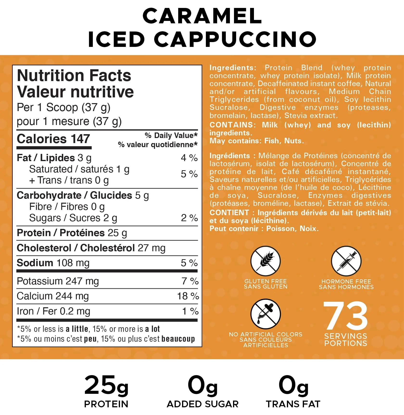 Revolution - High Whey Isolate Protein Powder - Caramel Iced Cappuccino - 6LB - Canadian Distribution - Ships Free Within Canada on Orders Above CAD $199 - Image 2
