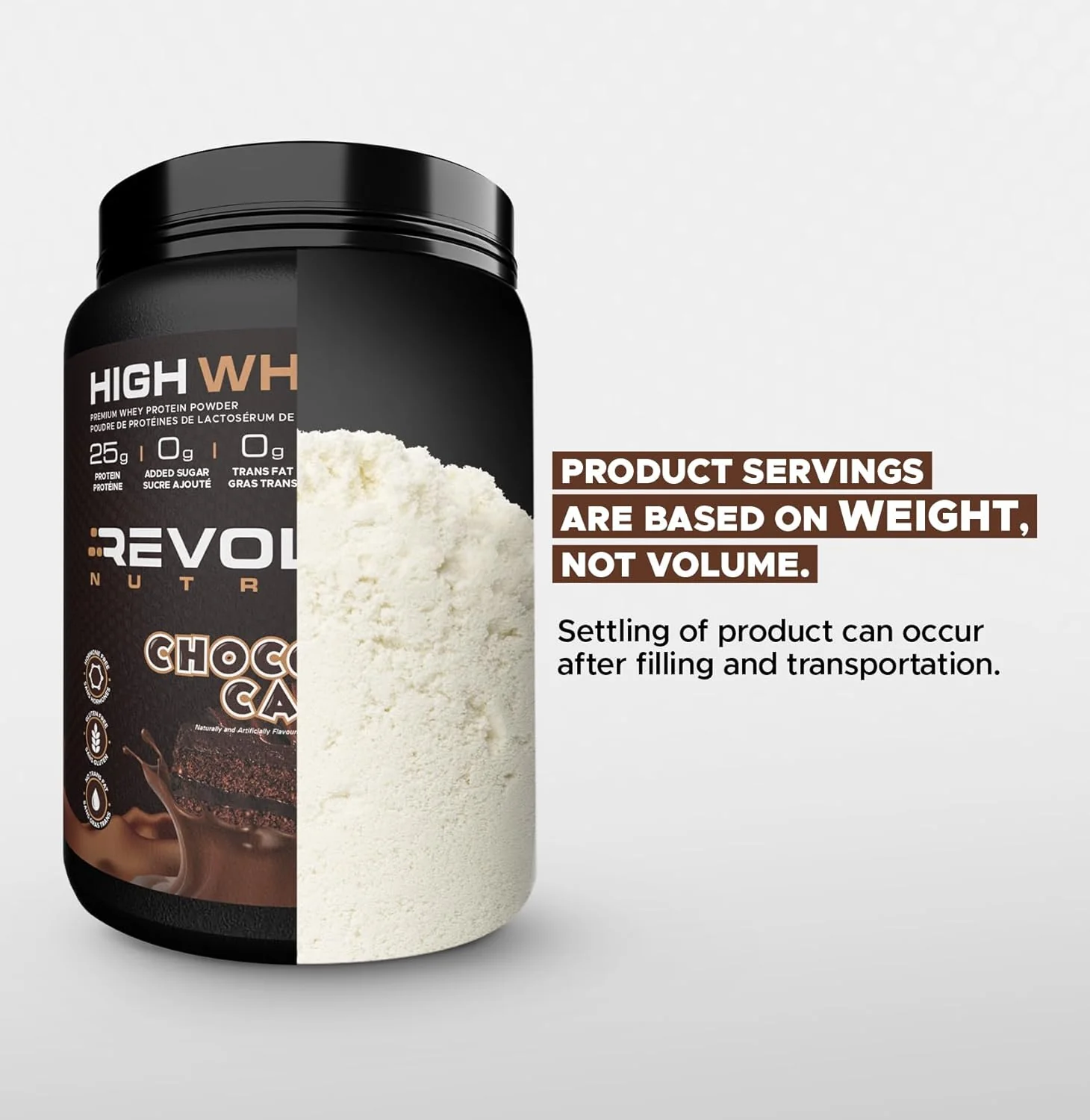 Revolution Nutrition – High Whey Protein Powder – Chocolate Cake – 908 g, 24 Servings – Ships Free Within Canada on Orders Above CAD $199 - Image 7