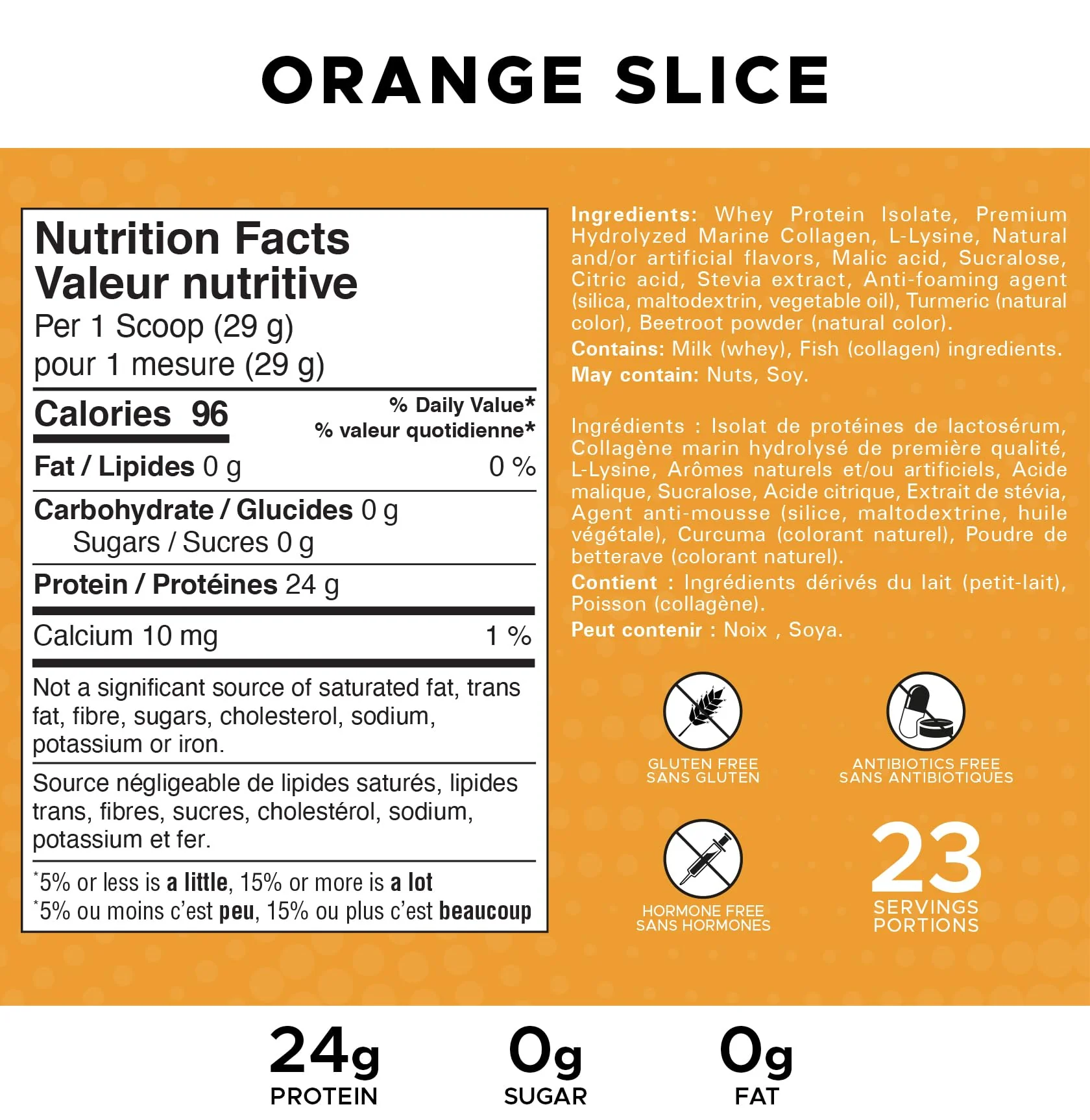 Revolution Nutrition – Splash Clear Isolate Protein – Orange Slice – 667g / 23 Servings – Zero Sugar - Canadian Distribution - Ships Free Within Canada on Orders Above CAD $199 - Image 8