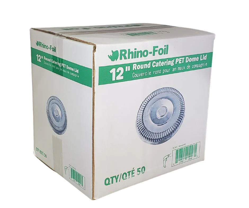 Rhino-Foil - 12" Clear Plastic Lid for Round Catering Tray - AR202R - Image 5