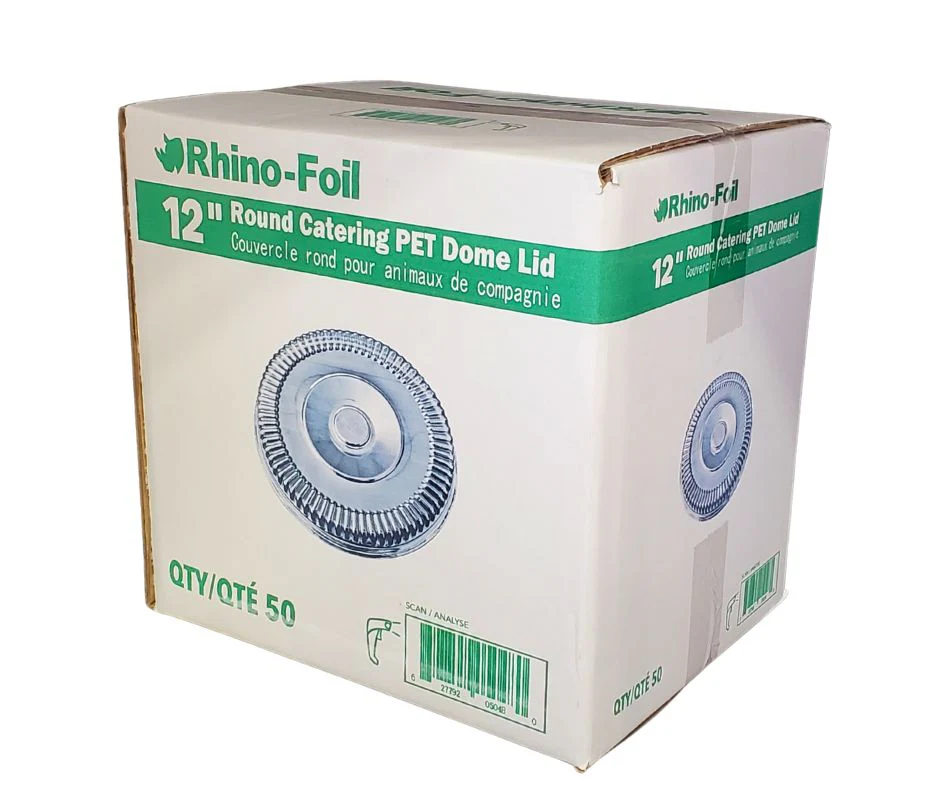 Rhino-Foil - 12" Clear Plastic Lid for Round Catering Tray - AR202R - Image 6