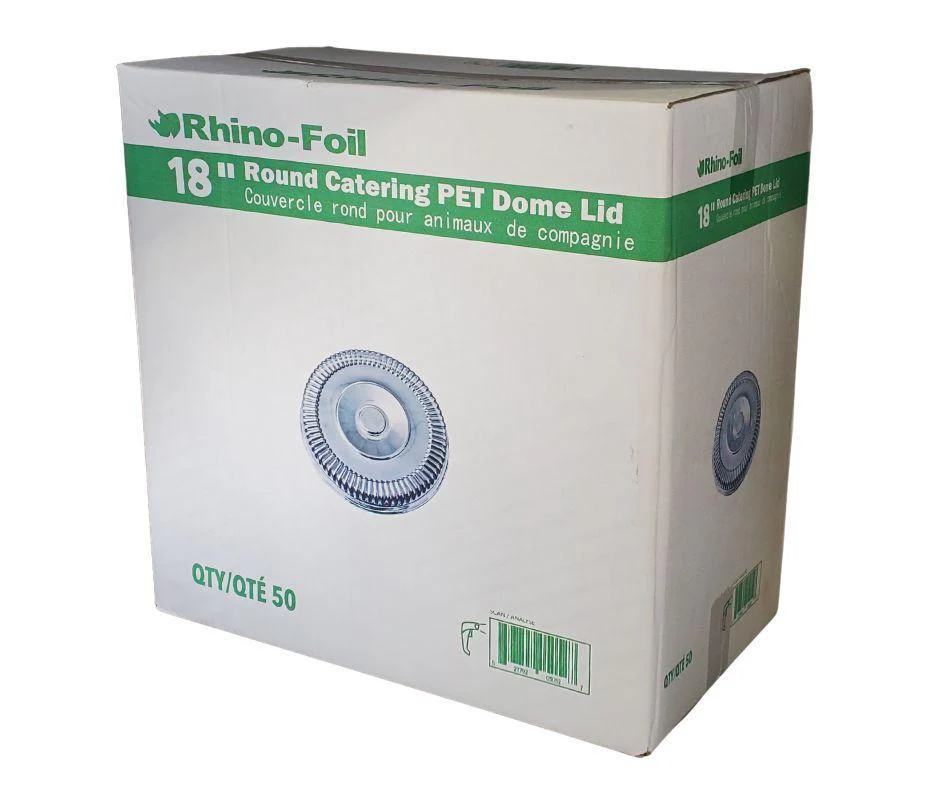 Rhino-Foil - 18" Clear Plastic Lid for Round Catering Tray - AR206R - Image 5
