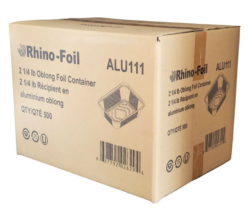 Rhino-Foil - 2 1/4 lb Oblong - Aluminium Foil Container - Heavy - Image 5