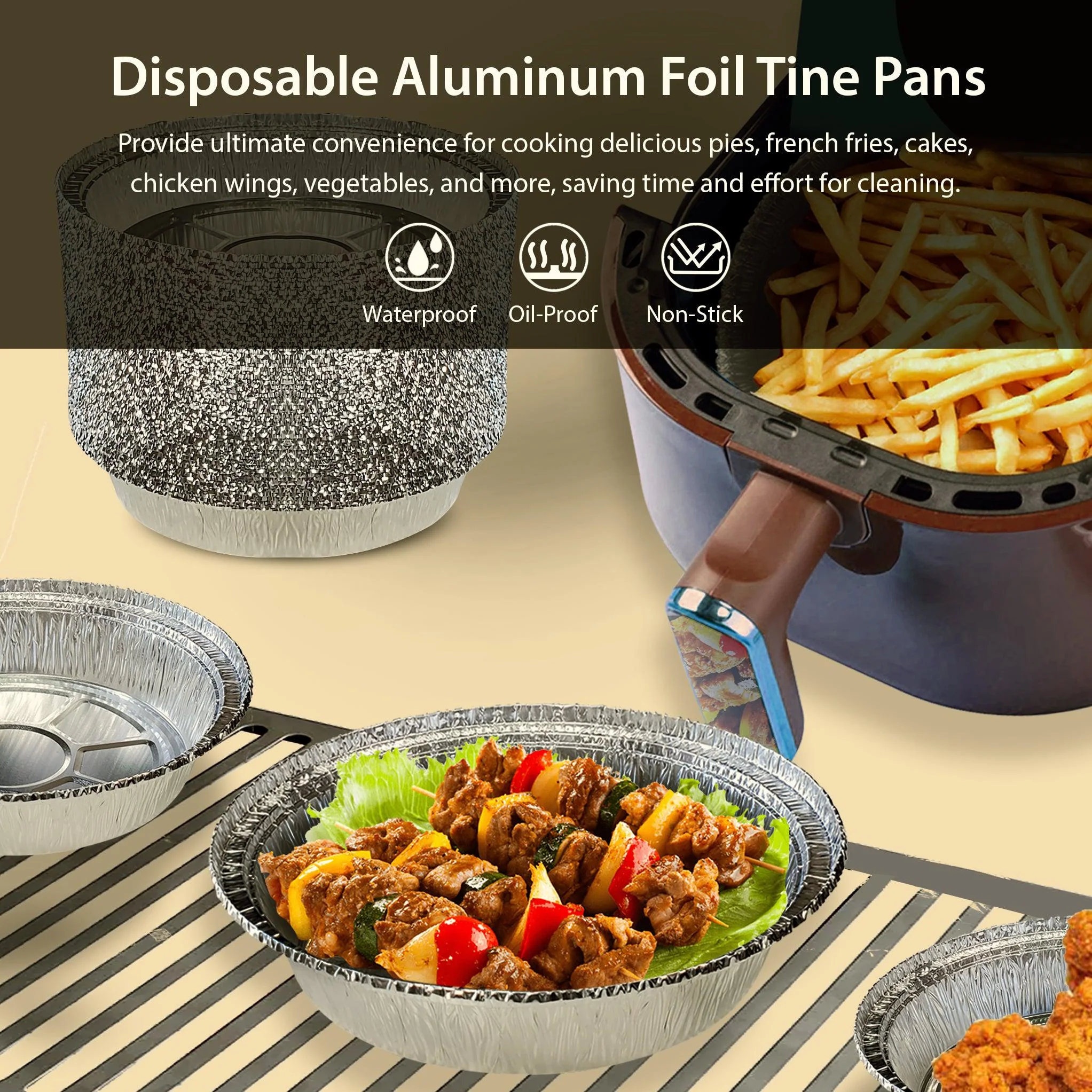 Rhino-Foil - 8" Round - Aluminium Foil Container - AR113 - Image 4