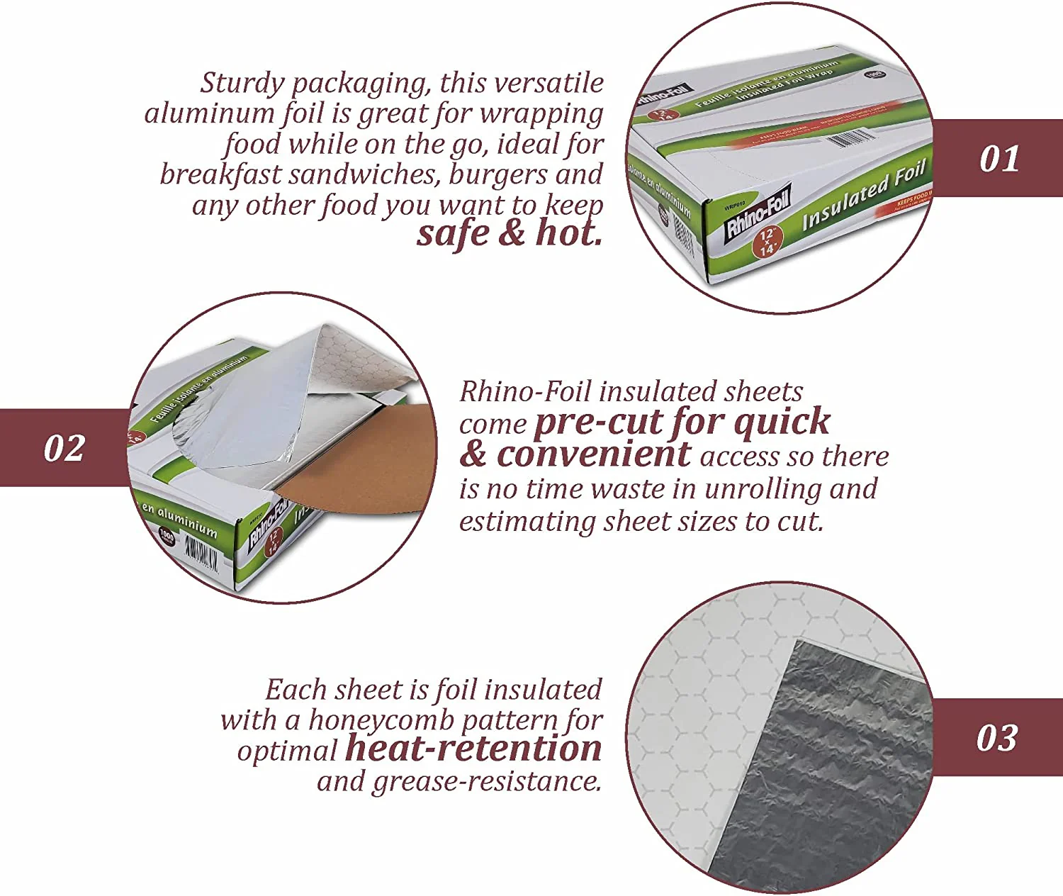 Rhino-Foil - Insulated Foil Wrap - 12"x14" - Image 5