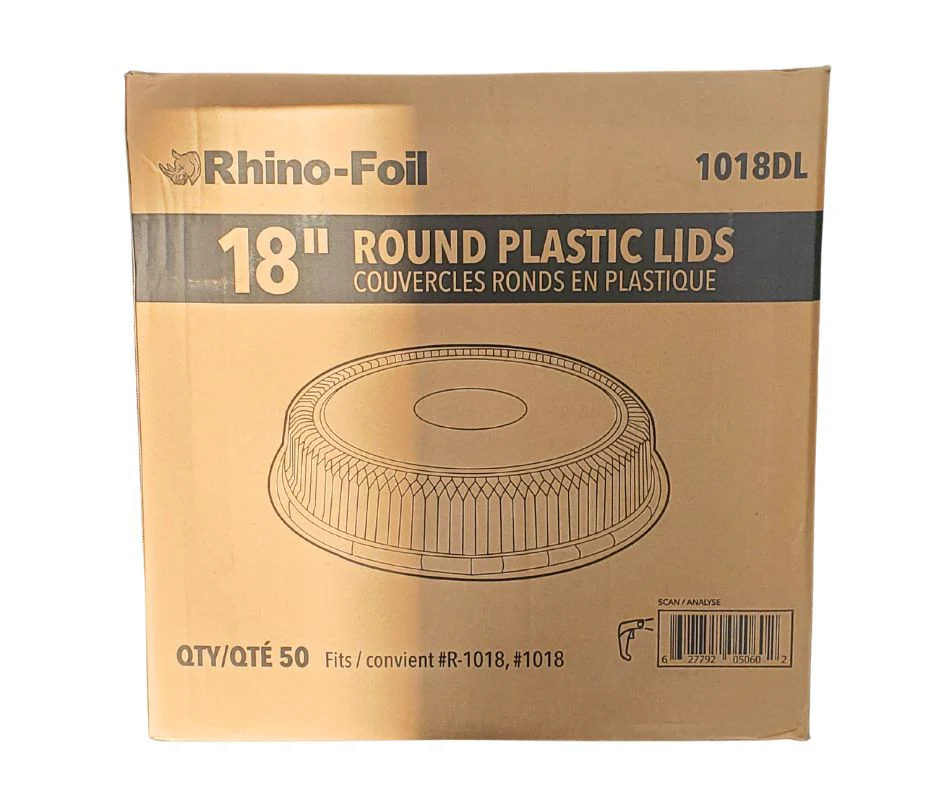Rhino-Foil - Lids for 18" Round Catering Tray - Plastic - 1018DL - Image 3
