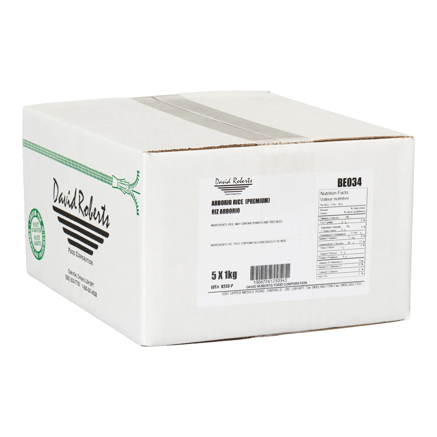 Rice Arborio Premium - 5 x 1 kg - David Roberts - Restaurant and Foodservice Ingredients - Canadian Distribution - Ships Free Within Canada on Orders Above CAD $199 - Image 2