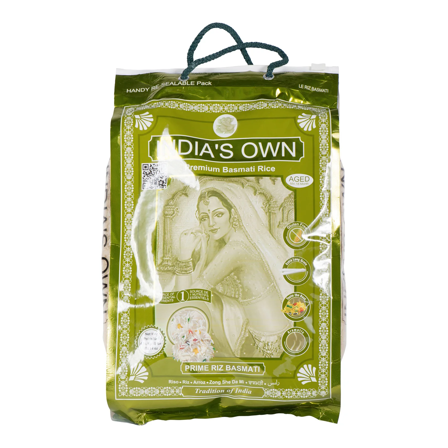 Rice Basmati White - 1 x 10 lbs - India's Own - Restaurant and Foodservice Ingredients - Canadian Distribution - Ships Free Within Canada on Orders Above CAD $199 - Image 2