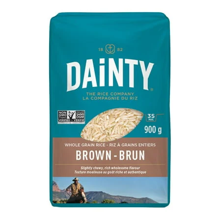 Rice Brown Long Grain - 1 x 7 kg - Dainty Fds - Restaurant and Foodservice Ingredients - Canadian Distribution - Ships Free Within Canada on Orders Above CAD $199