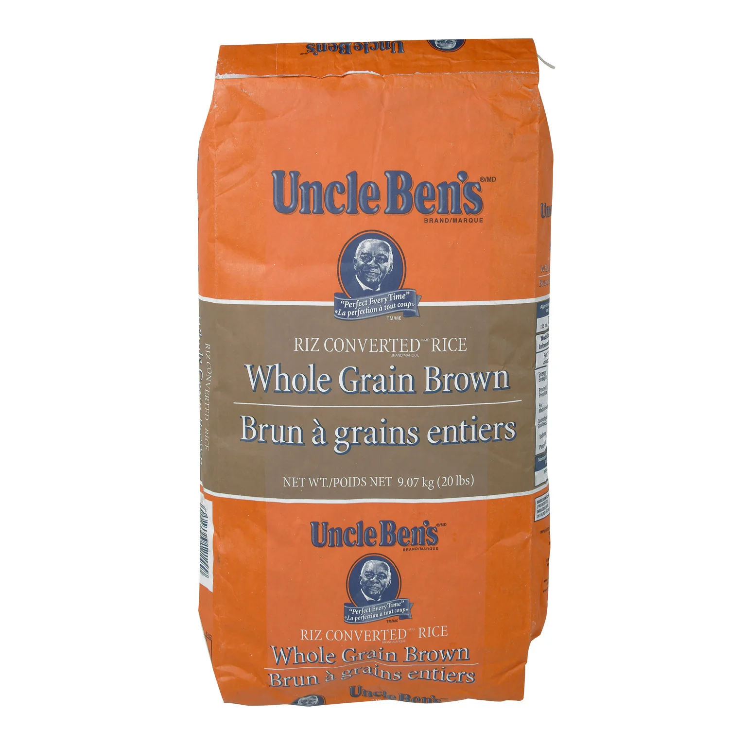 Rice Brown Whole Grain - 1 x 9.07 kg - Uncle Bens - Restaurant and Foodservice Ingredients - Canadian Distribution - Ships Free Within Canada on Orders Above CAD $199