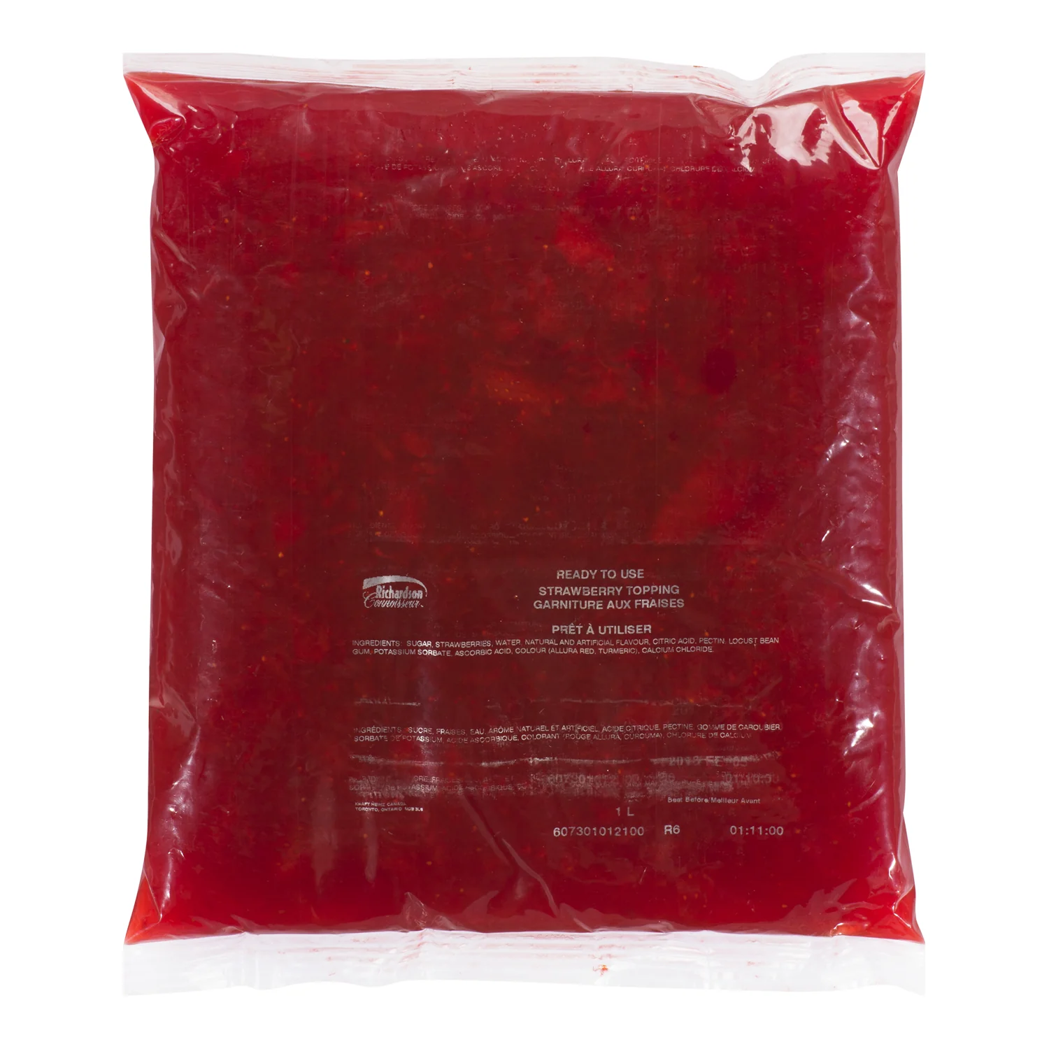 Richardson Strawberry Topping (8 x 1 L Bag) - Ships Free Within Canada on Orders Above CAD $199
