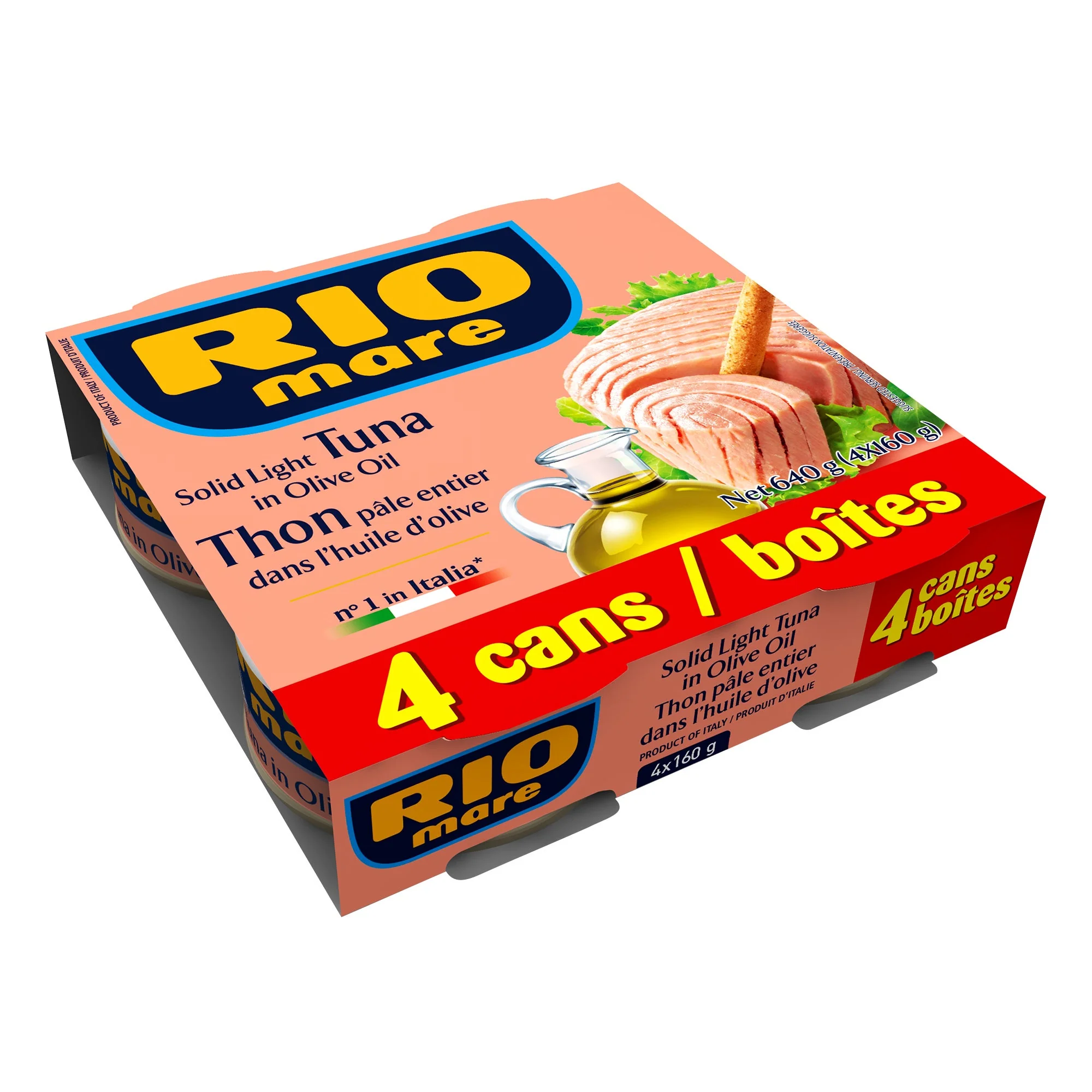 Rio Mare Solid Light Tuna in Olive Oil - 16 × 160 g - Grocery and Food Items - Canadian Distribution - Ships Free Within Canada on Orders Above CAD $199