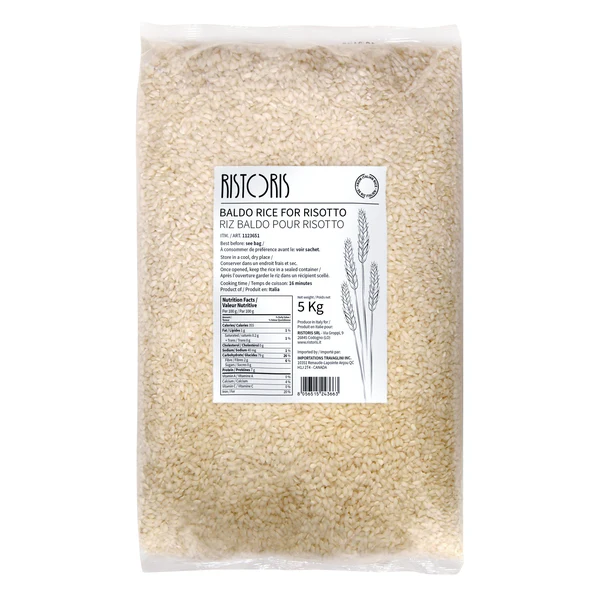 Ristoris Baldo Rice for Risotto - 4 x 5 kg - Grocery and Food Items - Canadian Distribution - Ships Free Within Canada on Orders Above CAD $199
