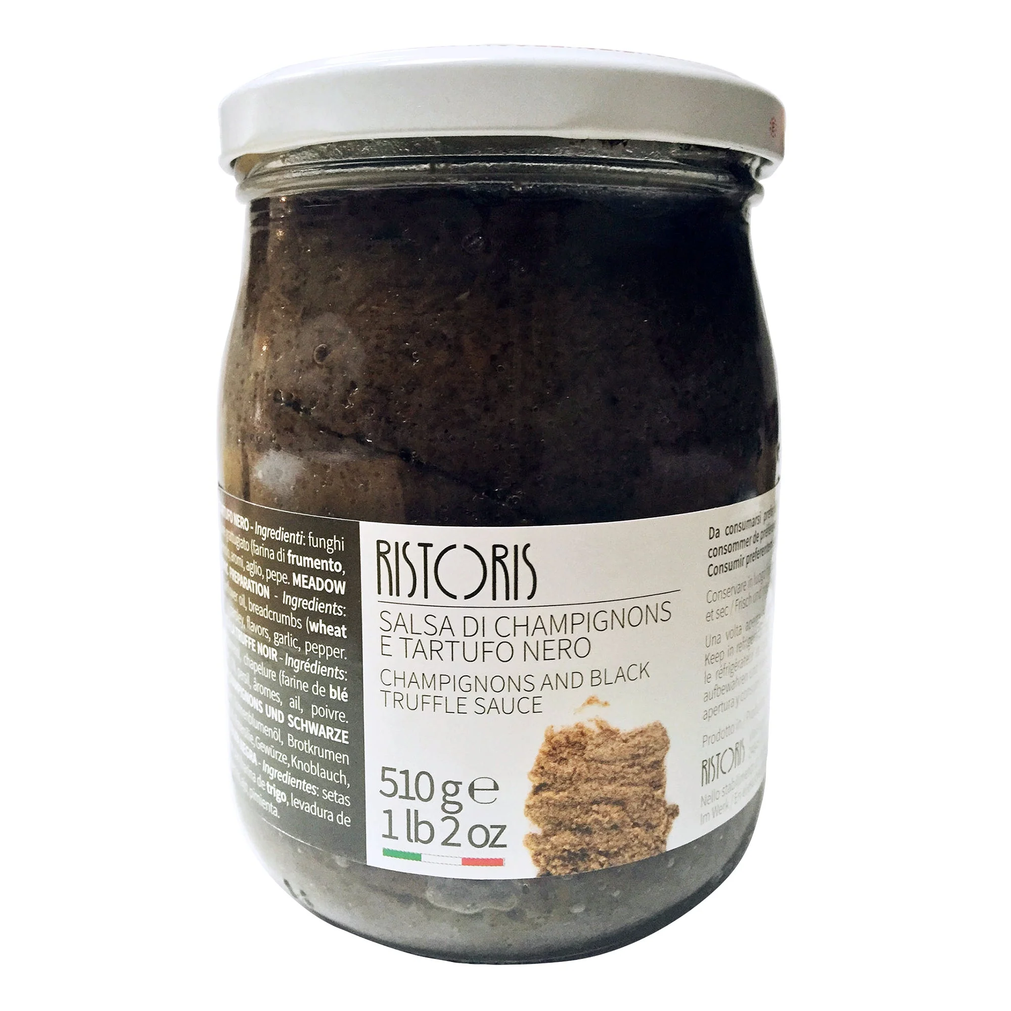 Ristoris Champignons and Black Truffle Sauce - 4 x 510 g - Grocery and Food Items - Canadian Distribution - Ships Free Within Canada on Orders Above CAD $199