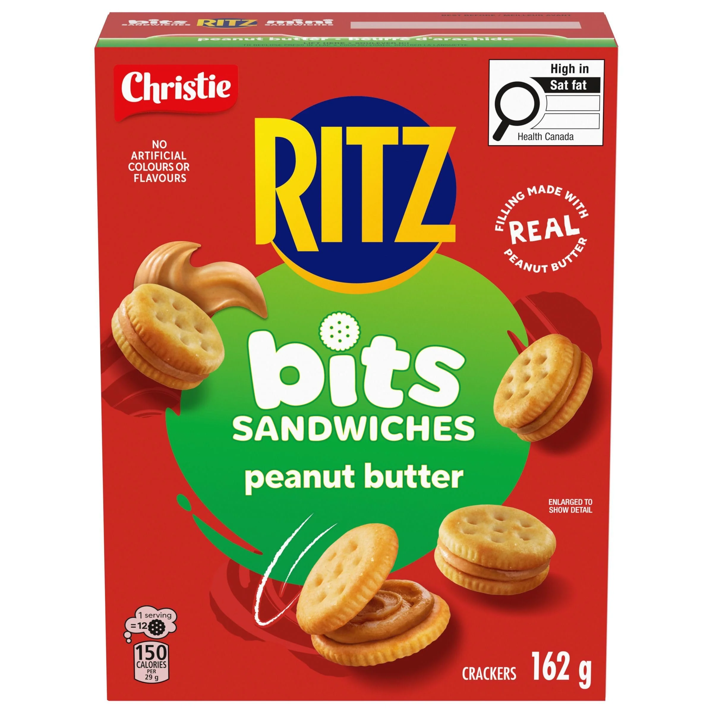 Ritz Bits Peanut Butter Sandwich Crackers, 2 x 162g - Canadian Distribution - Ships Free Within Canada on Orders Above CAD $199