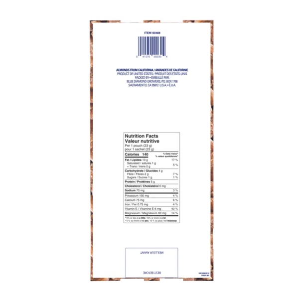 Roasted Salted Almonds - 72 x 23g - Blue Diamond - Canadian Distribution - Ships Free Within Canada on Orders Above CAD $199 - Image 2