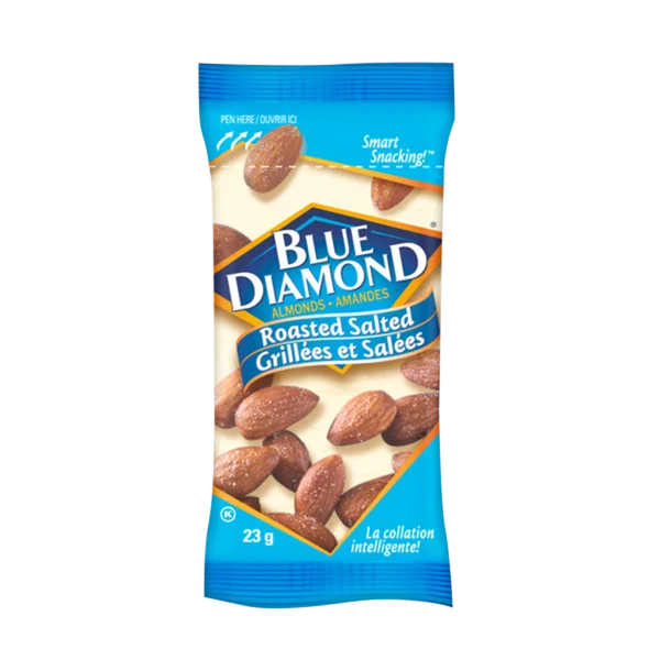Roasted Salted Almonds - 72 x 23g - Blue Diamond - Canadian Distribution - Ships Free Within Canada on Orders Above CAD $199 - Image 3