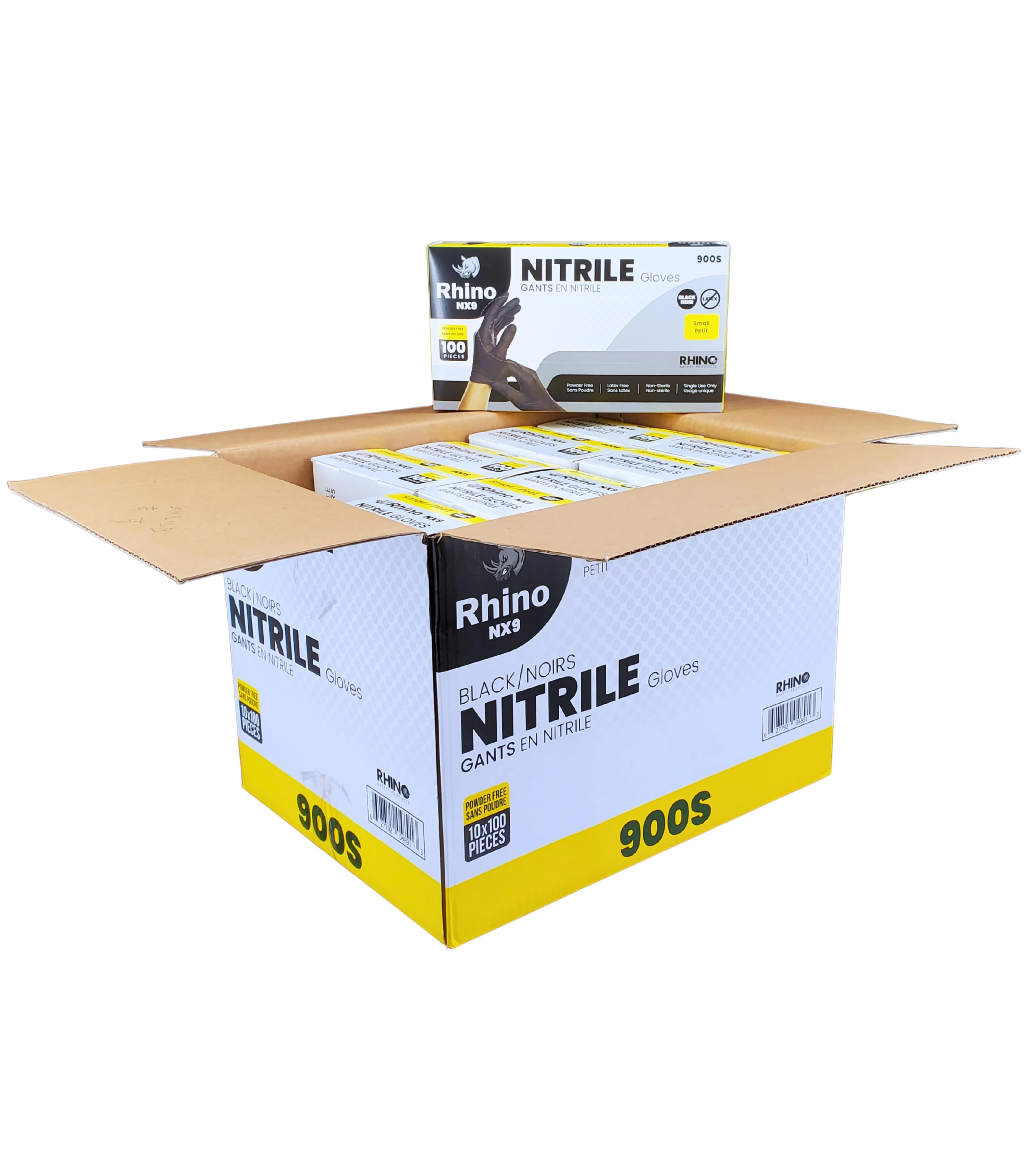 Rhino - NX9 - Black Nitrile Gloves - PF - Small - 900S - Image 3