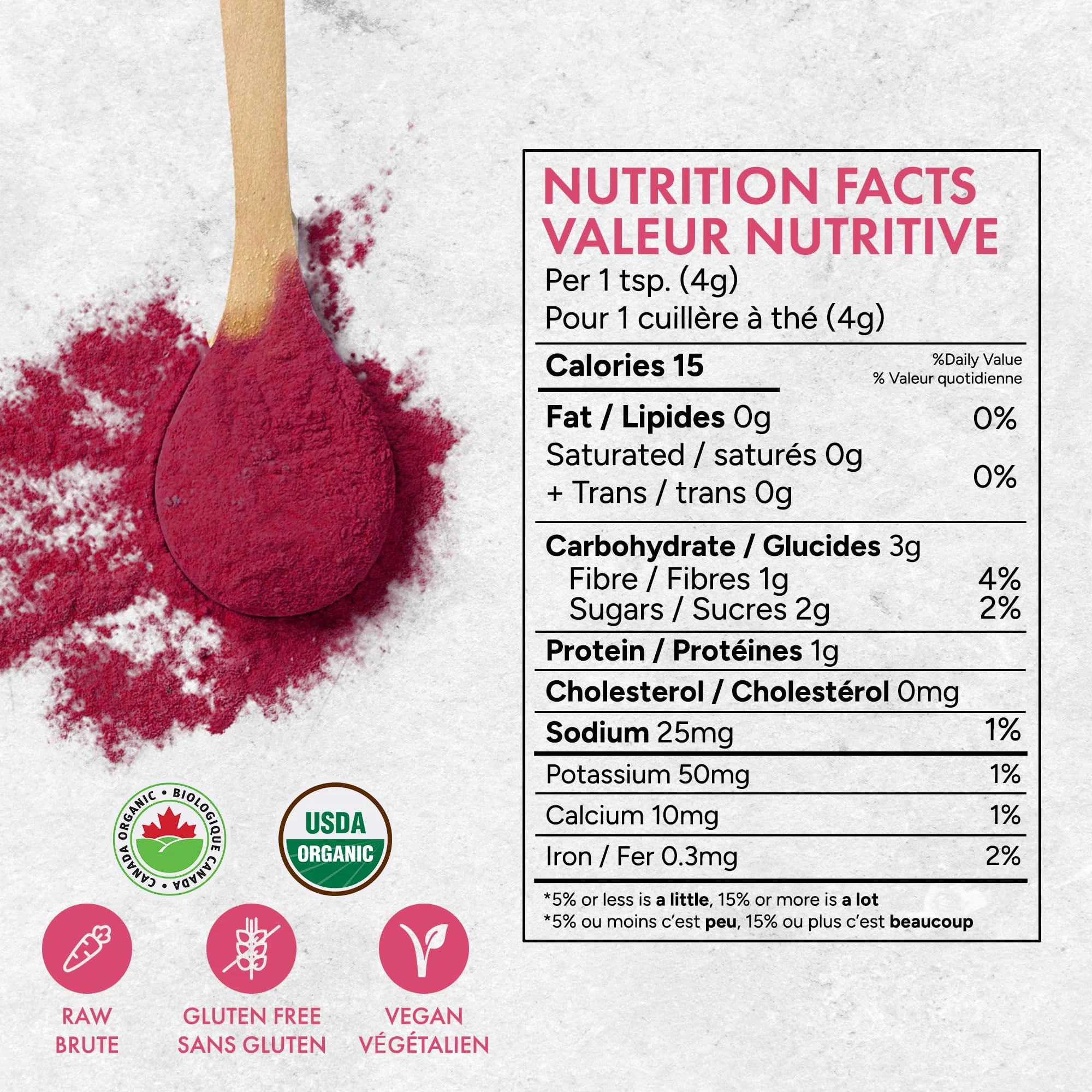 Rootalive - Organic Beetroot Powder - 454g - Ships Free Within Canada on Orders Above CAD $199 - Image 2