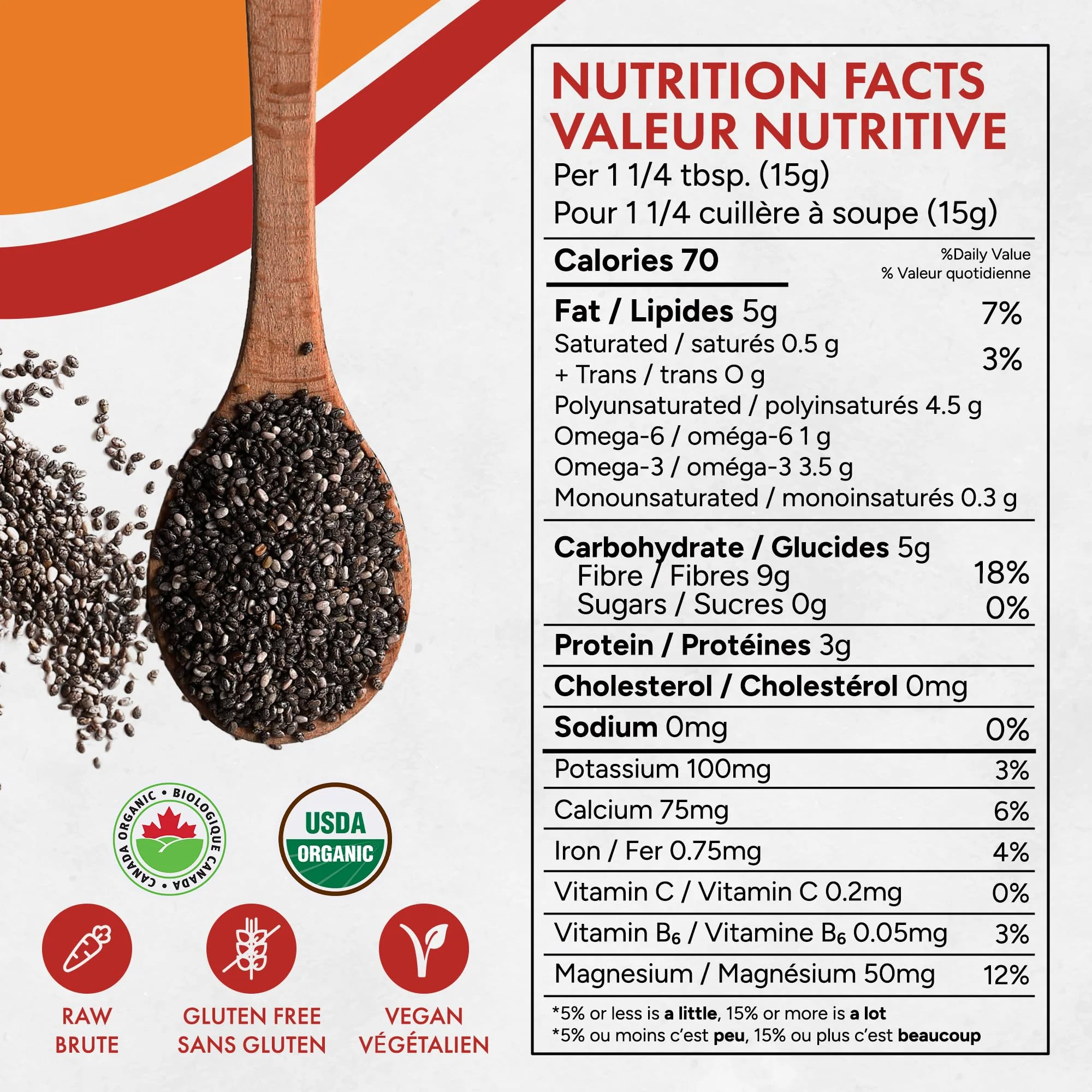 Rootalive - Organic Chia Seeds - 2lbs - Ships Free Within Canada on Orders Above CAD $199 - Image 2