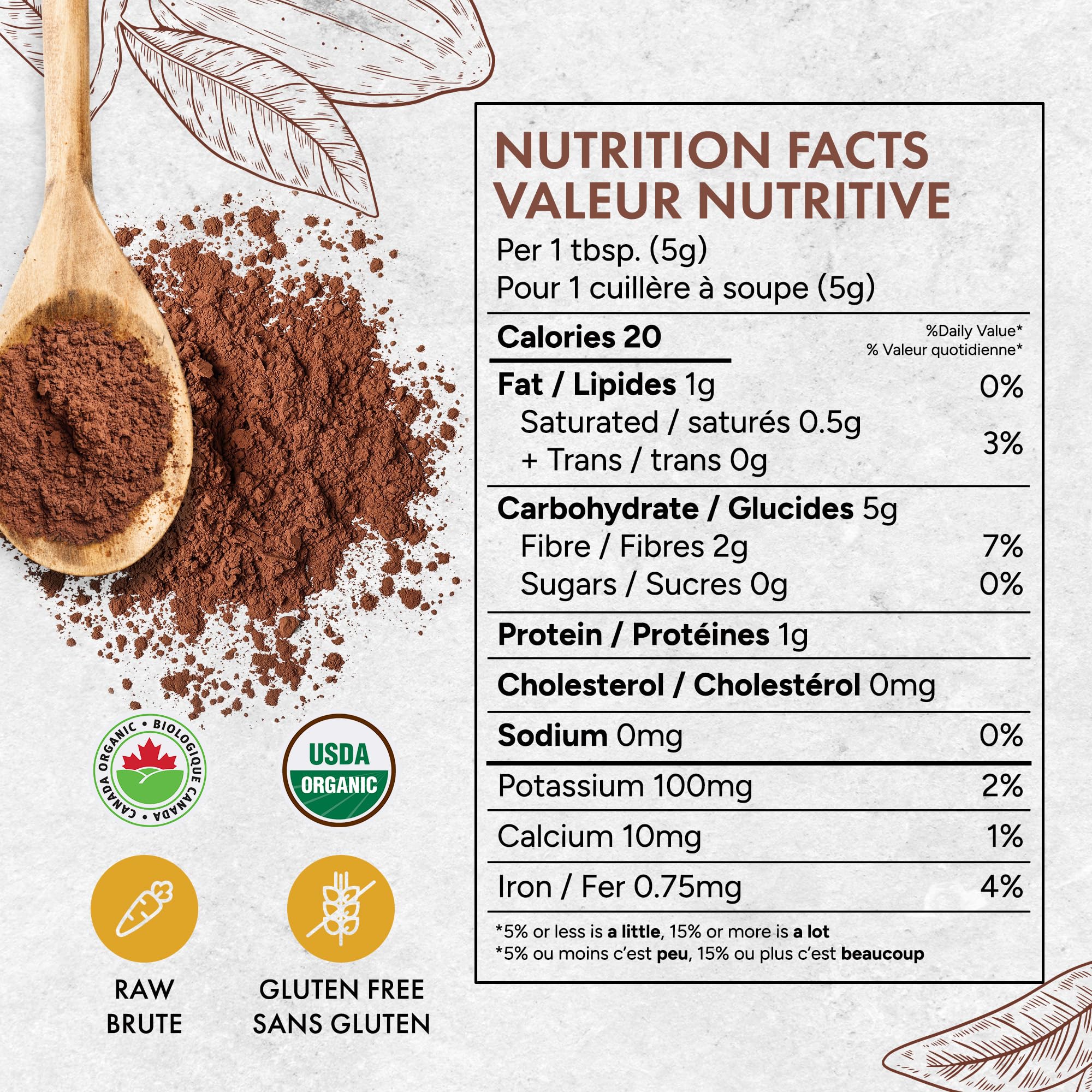 Rootalive - Organic Raw Cacao Powder - 454g - Ships Free Within Canada on Orders Above CAD $199 - Image 2