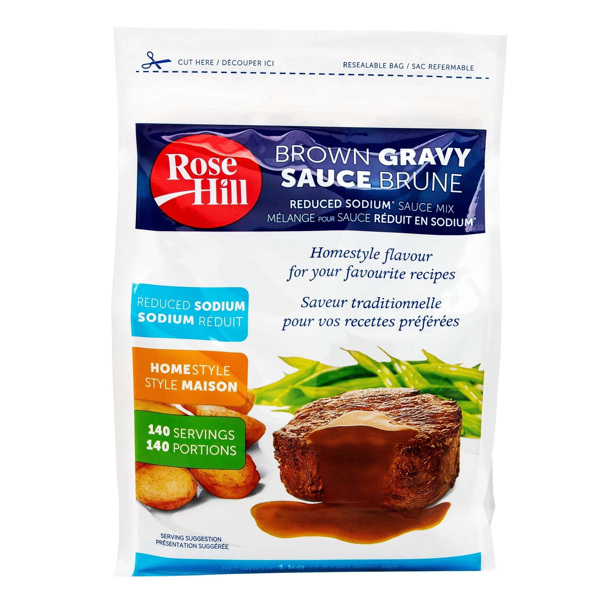 Rose Hill Brown Gravy Mix - 4 x 1 kg - Grocery and Food Items - Canadian Distribution - Ships Free Within Canada on Orders Above CAD $199