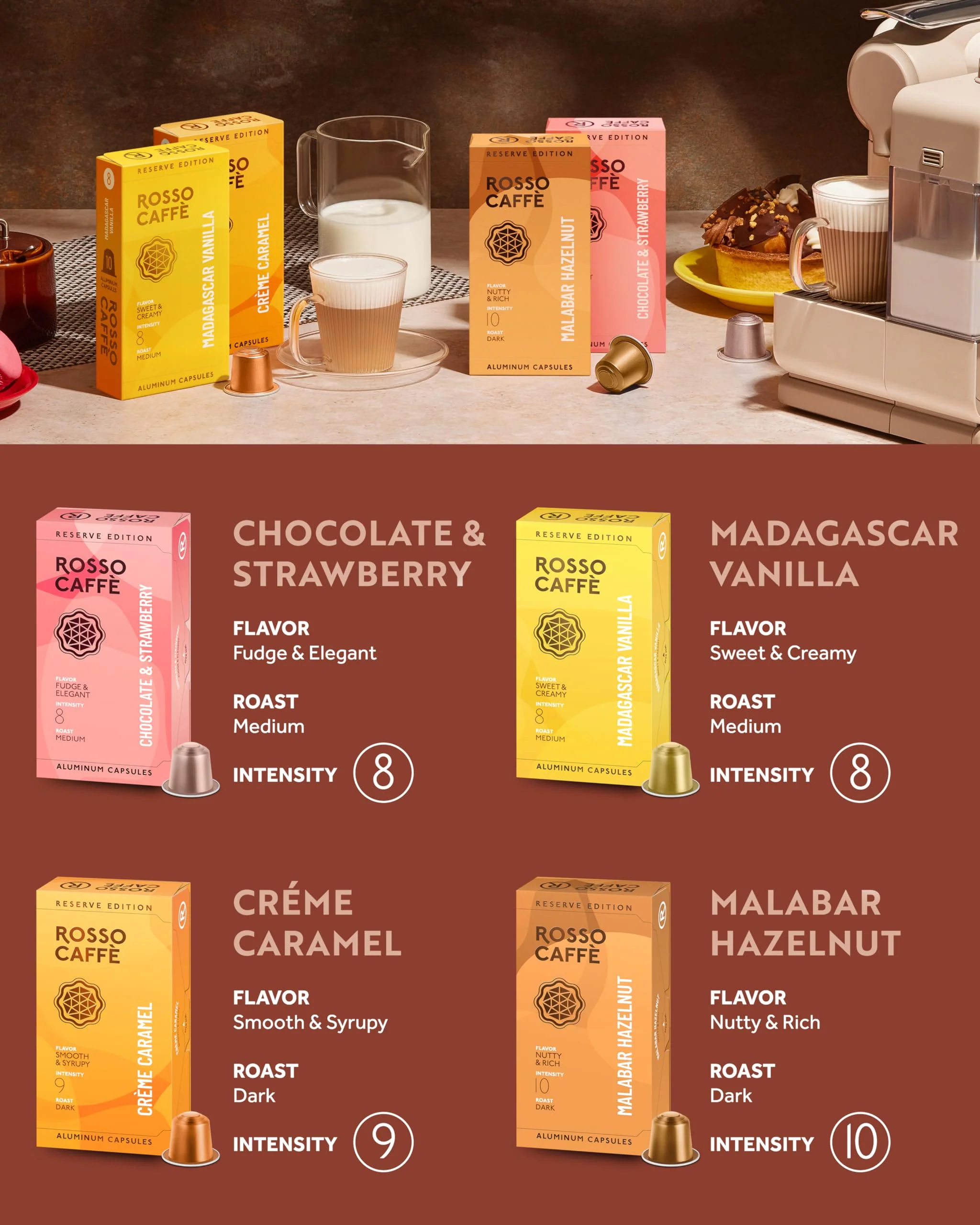 Rosso Caffè – Espresso Coffee Pods – Flavored Pack – 80 Pods - Canadian Distribution - Ships Free Within Canada on Orders Above CAD $199 - Image 10