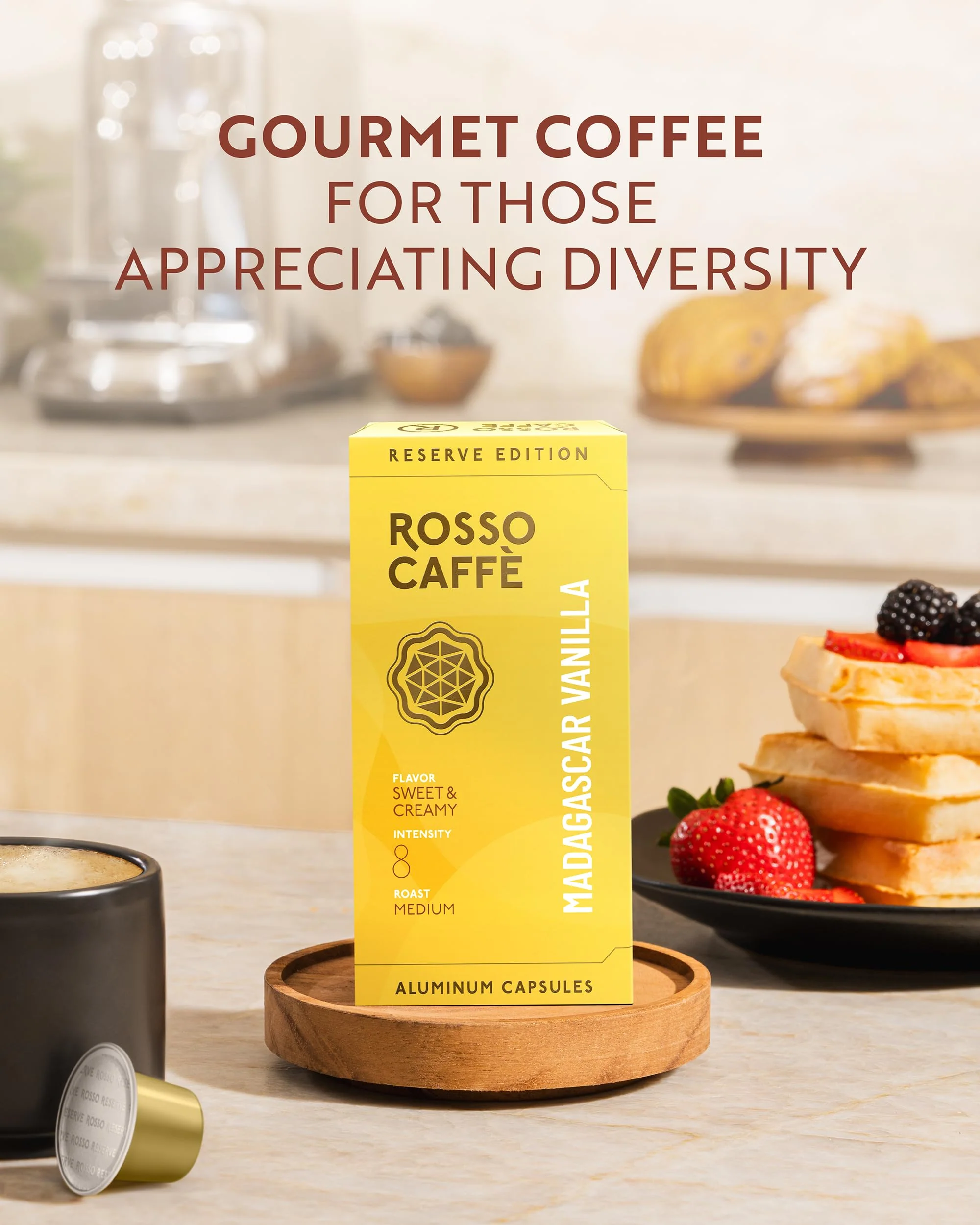 Rosso Caffè – Espresso Coffee Pods – Flavored Pack – 80 Pods - Canadian Distribution - Ships Free Within Canada on Orders Above CAD $199 - Image 3